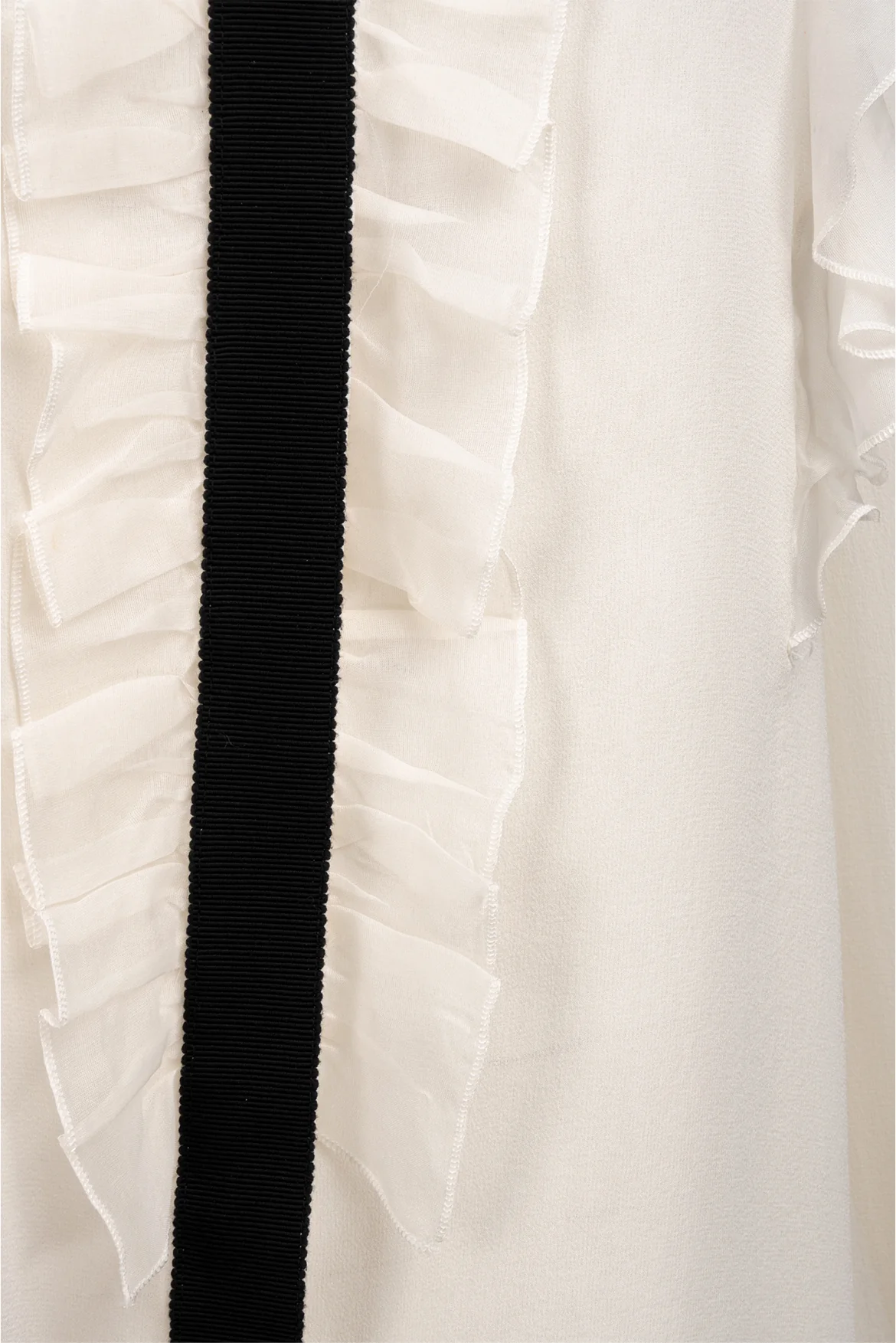 Giambattista Valli Size XL Silk Ruffles Sheer Blouse - Image 3