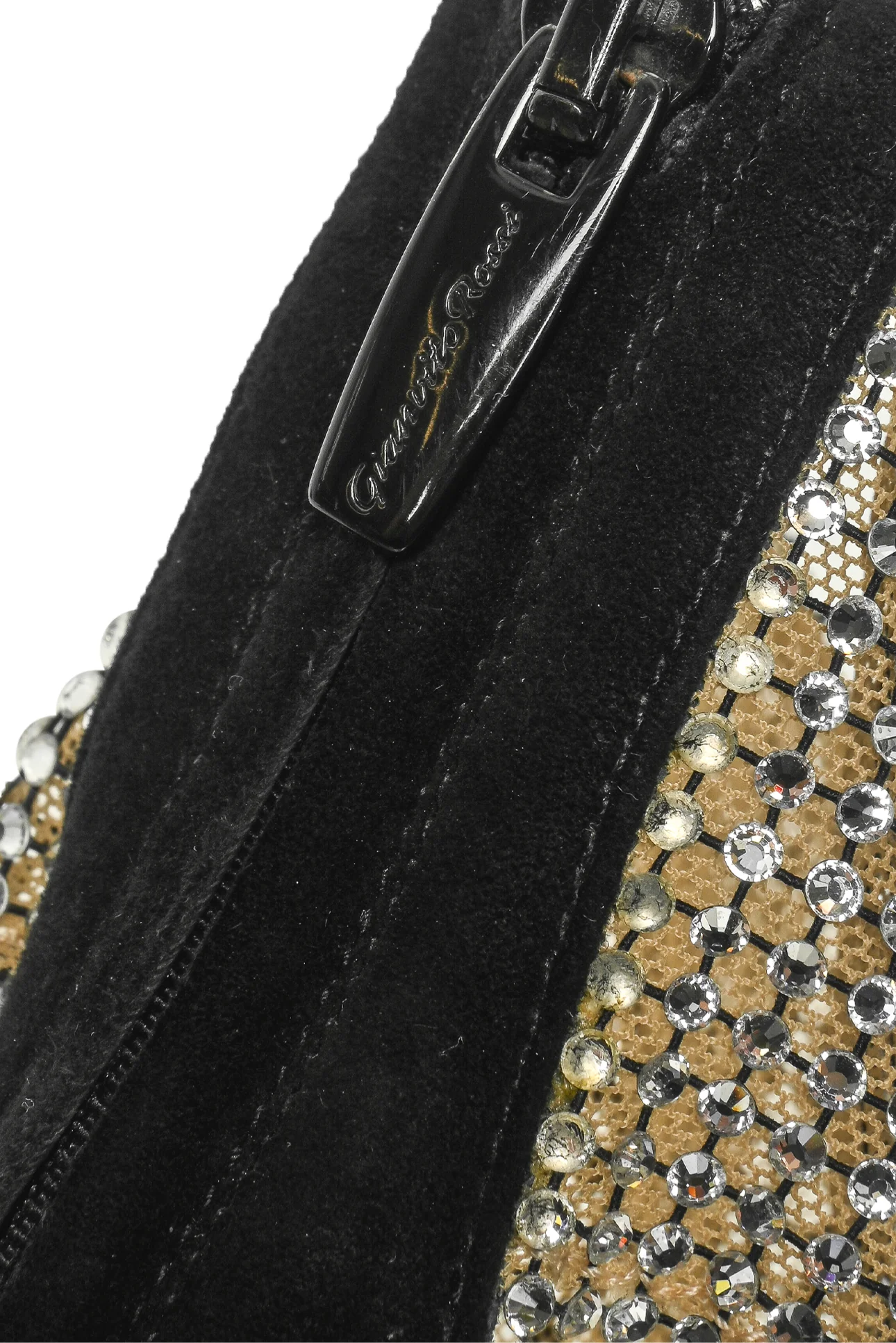 Gianvito Rossi Size 37 Adore 105 Crystal Embellished Suede Sandals - Image 6