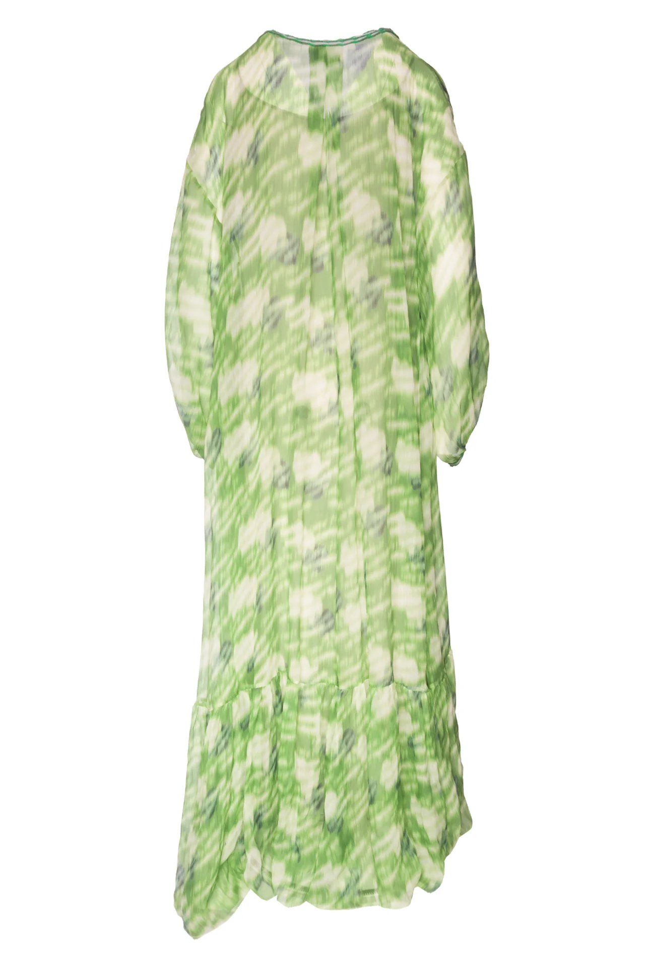 Giorgio Armani Size XL Printed Silk Georgette Kaftan Dress - Image 2