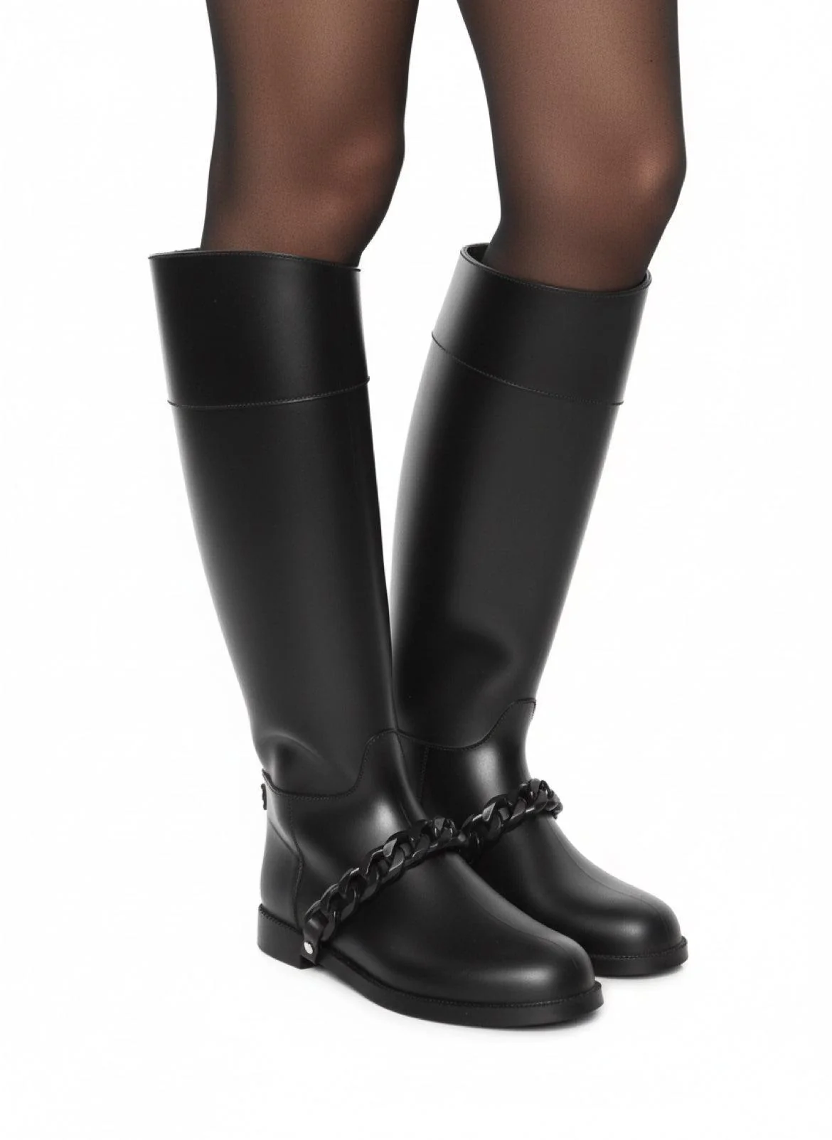 Givenchy Size 35 Chain Strap Rain Boots - Image 9