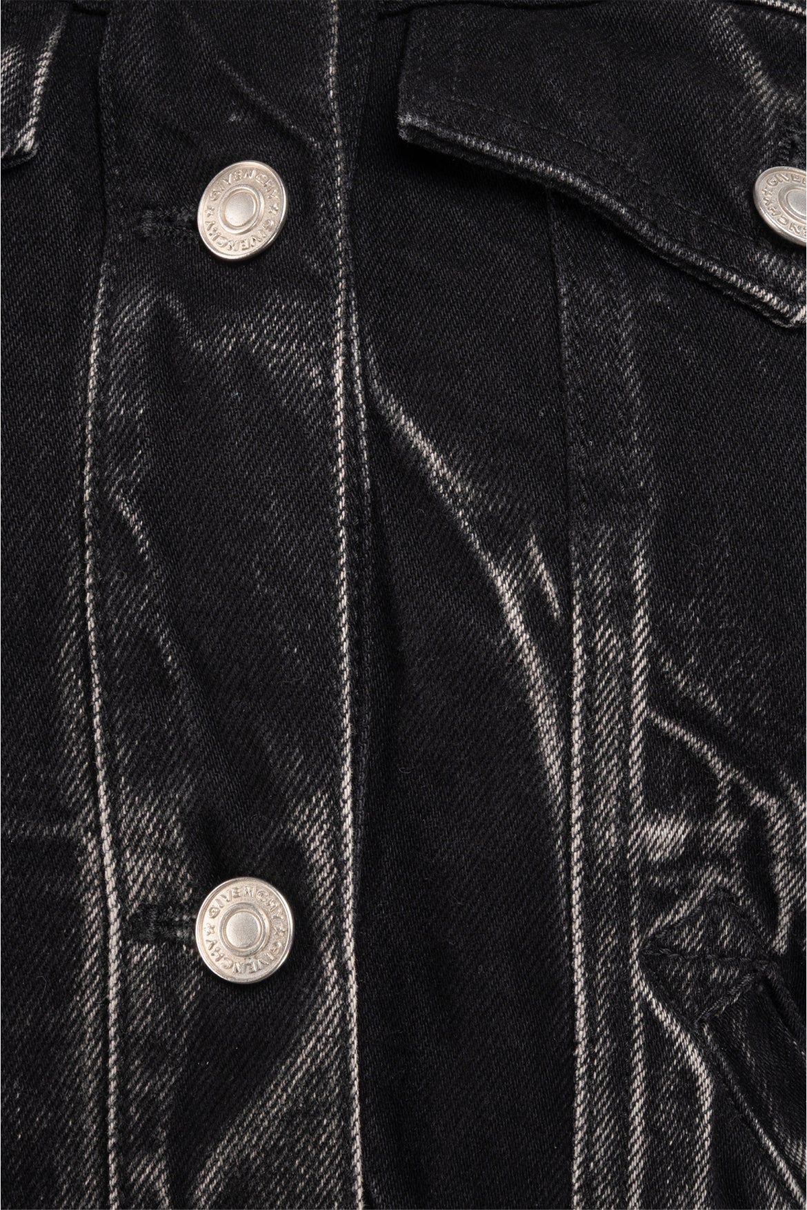 Givenchy Size 36 Logo Grommet Denim Jacket - Image 3