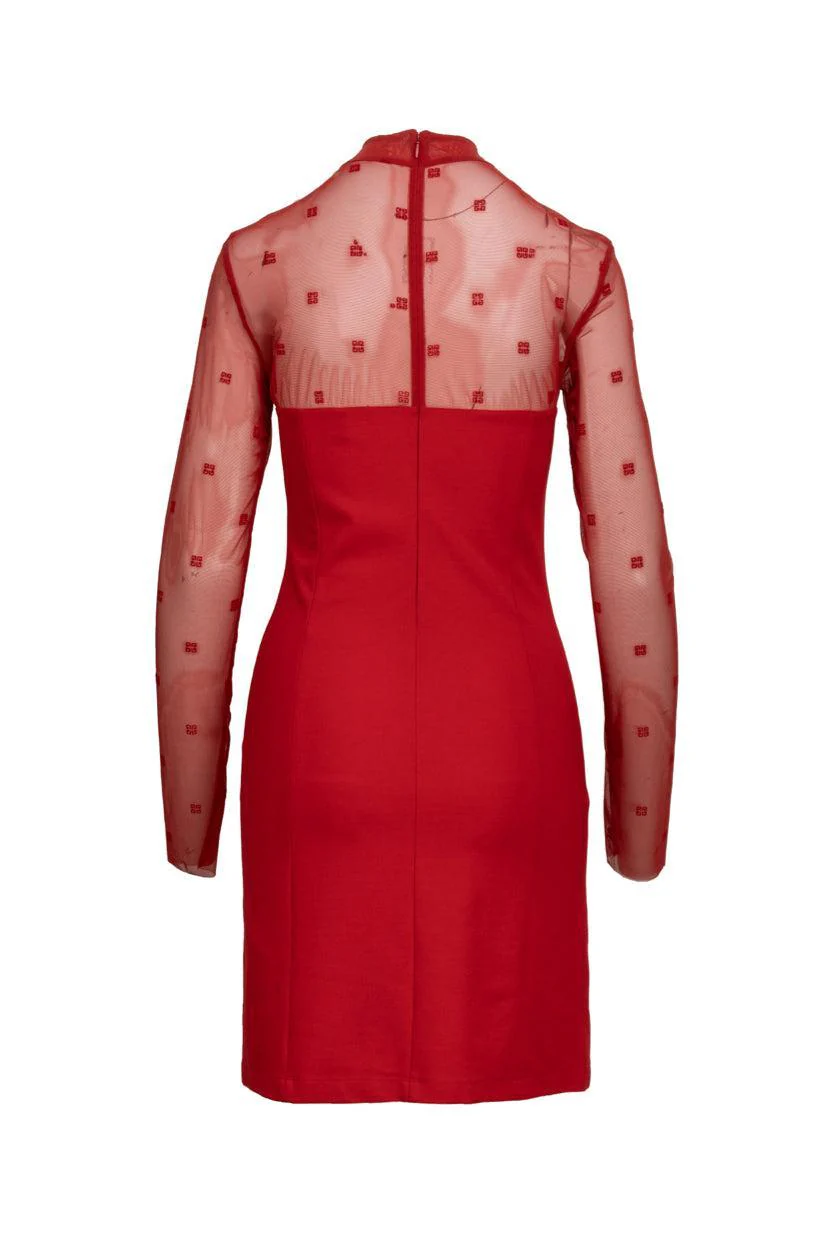 Givenchy Size 40 Mock Neck Midi Tubino Dress - Image 2