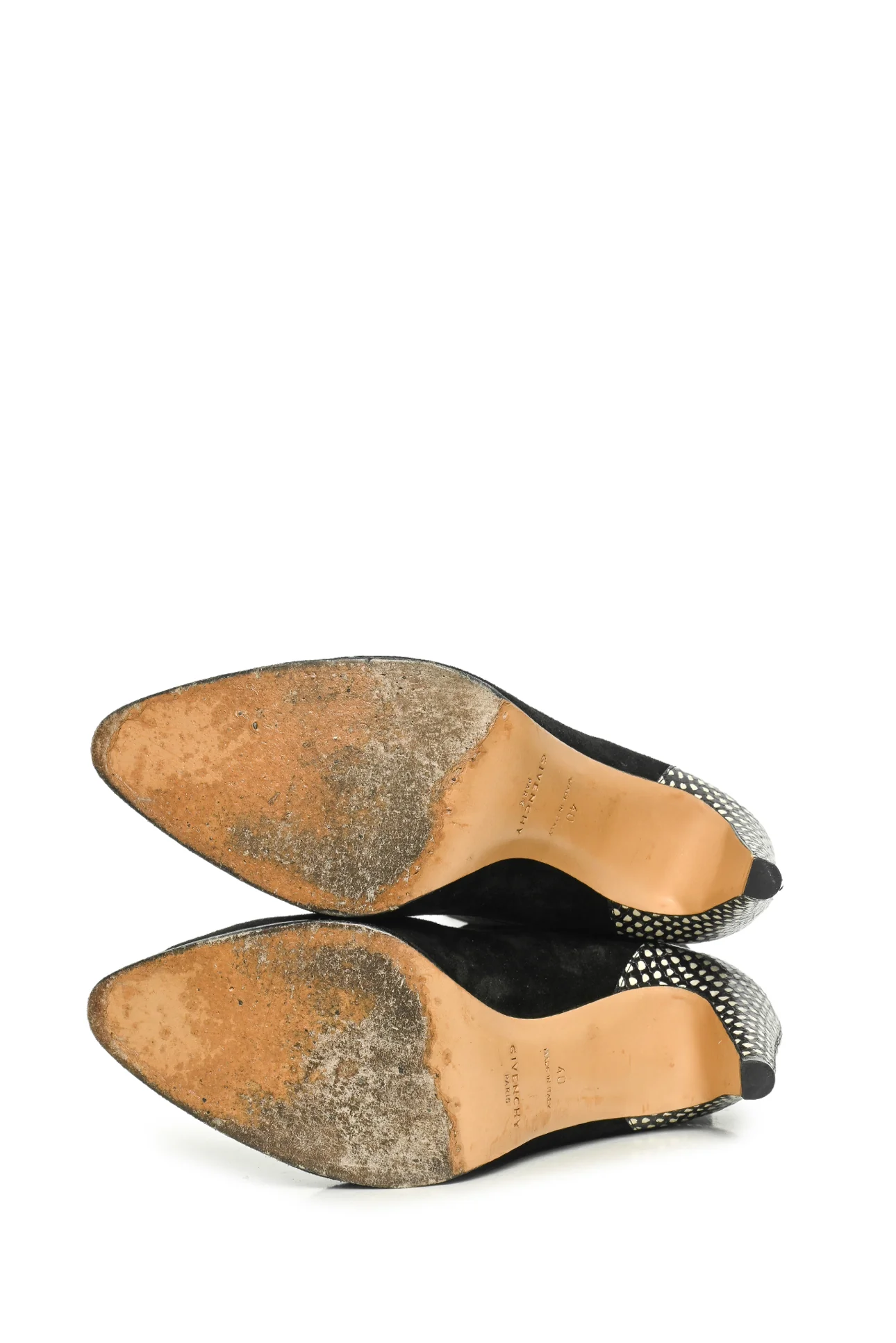 Givenchy Size 40 Snakeskin Trim Suede Boots - Image 5