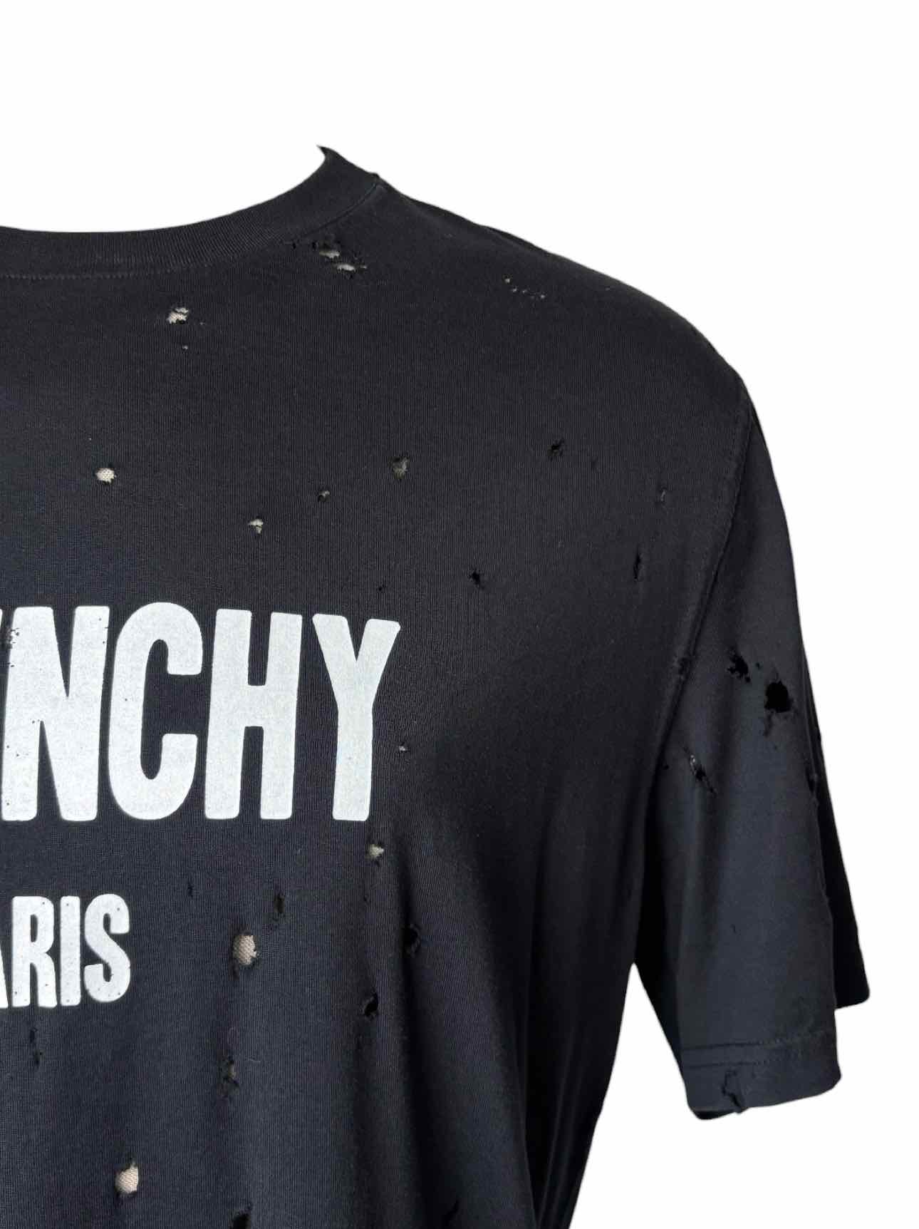Givenchy Size L Men's Distressed Graphic Logo T-shirt - Image 3