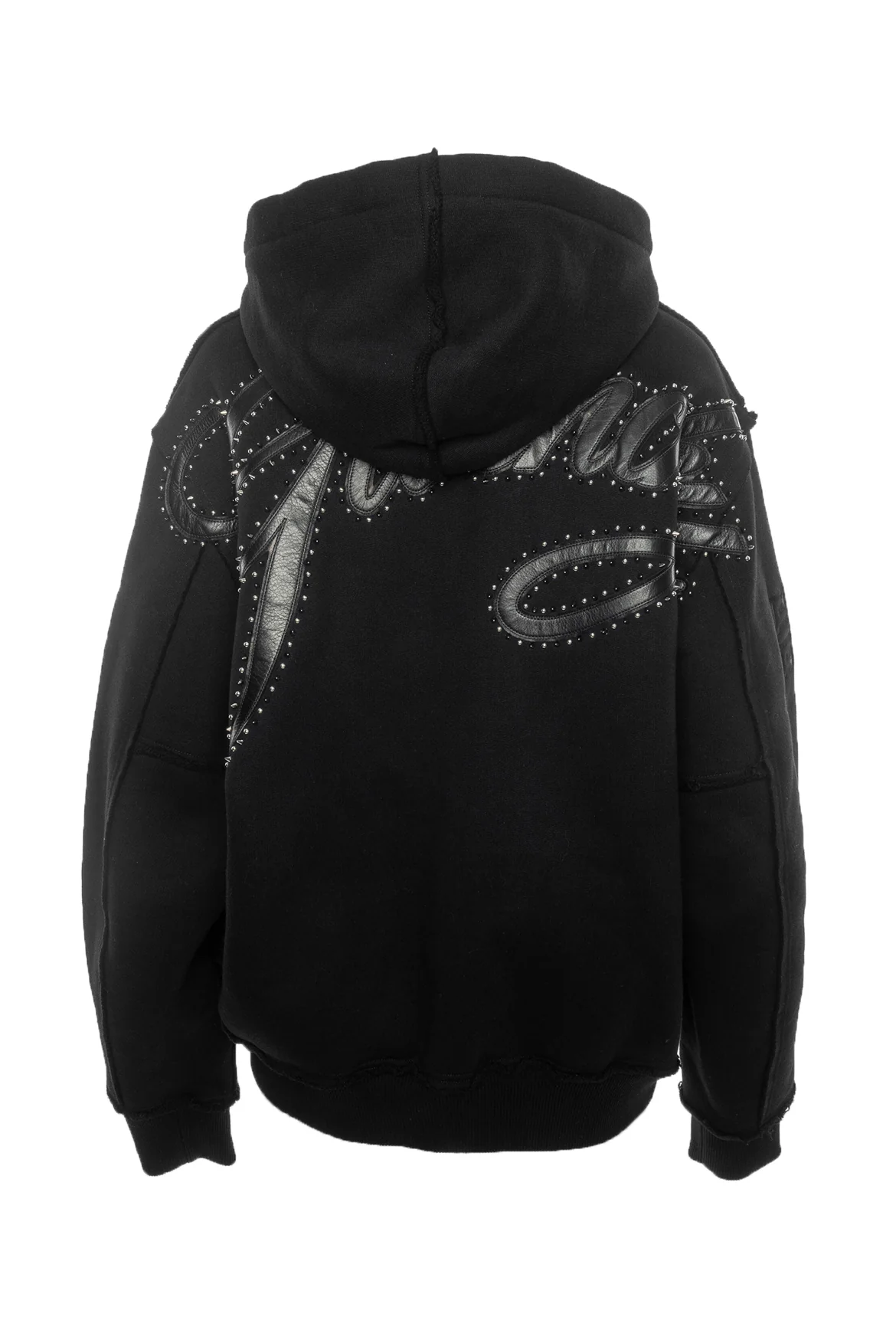 Givenchy Size L Men's Spiked Logo Script Hooded Cotton Jacket - Image 3