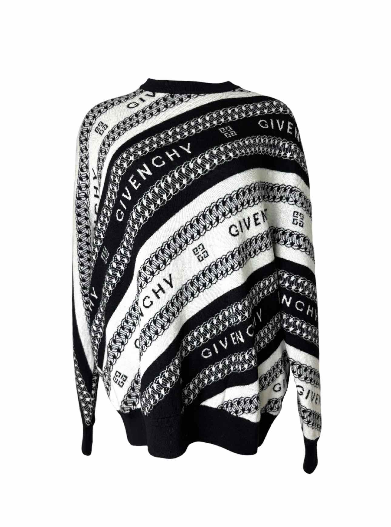 Givenchy Size XS Chain Logo Wool Sweater