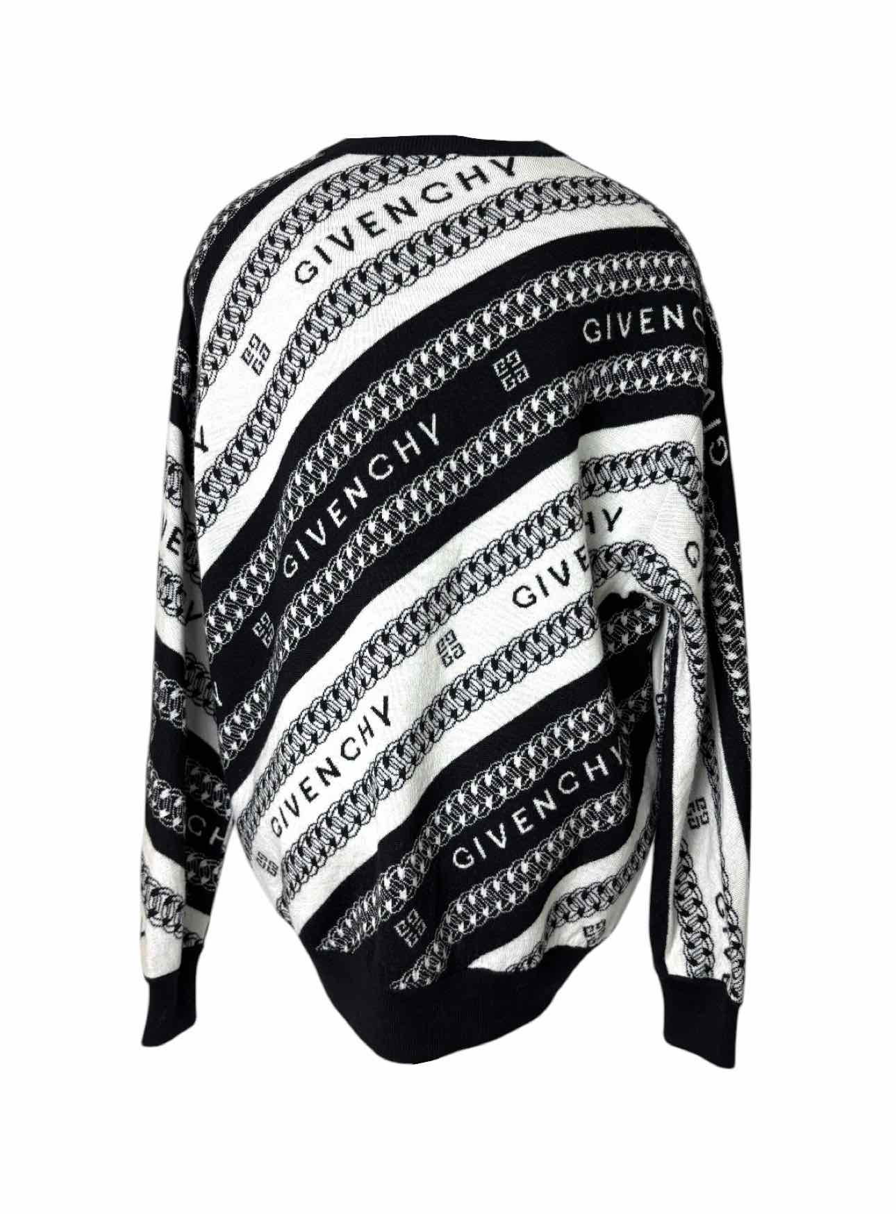 Givenchy Size XS Chain Logo Wool Sweater - Image 2