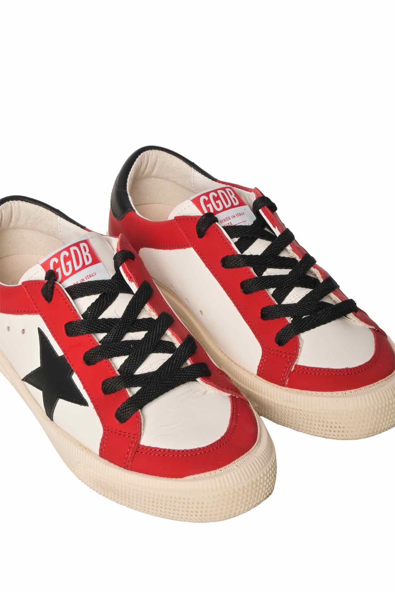 Golden Goose Size 35 Kids May Lace Up Sneaker - Image 4