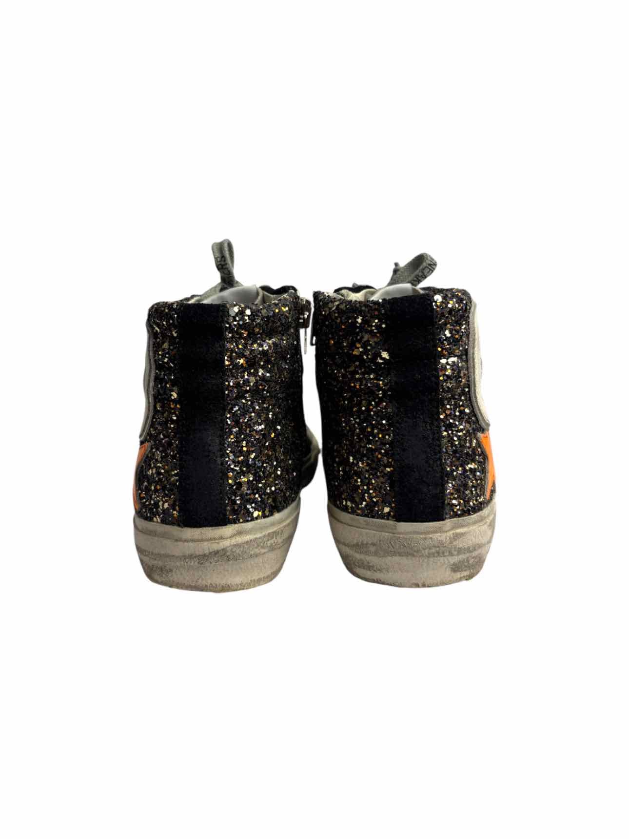 Golden Goose Size 36 Distressed Glitter Suede  Sneaker - Image 4