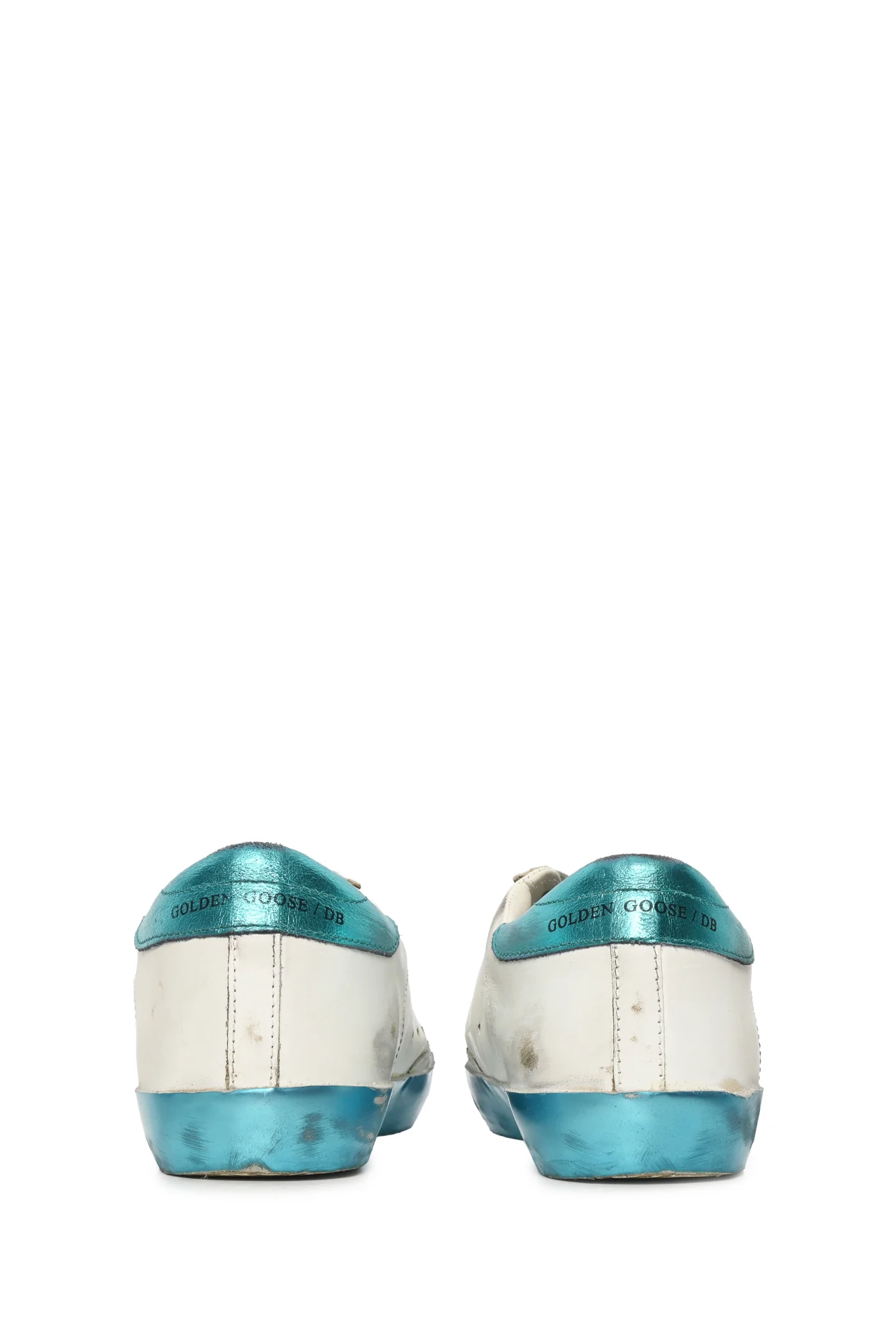 Golden Goose Size 37 Superstar Distressed Metallic Leather Low Top Sneaker - Image 4