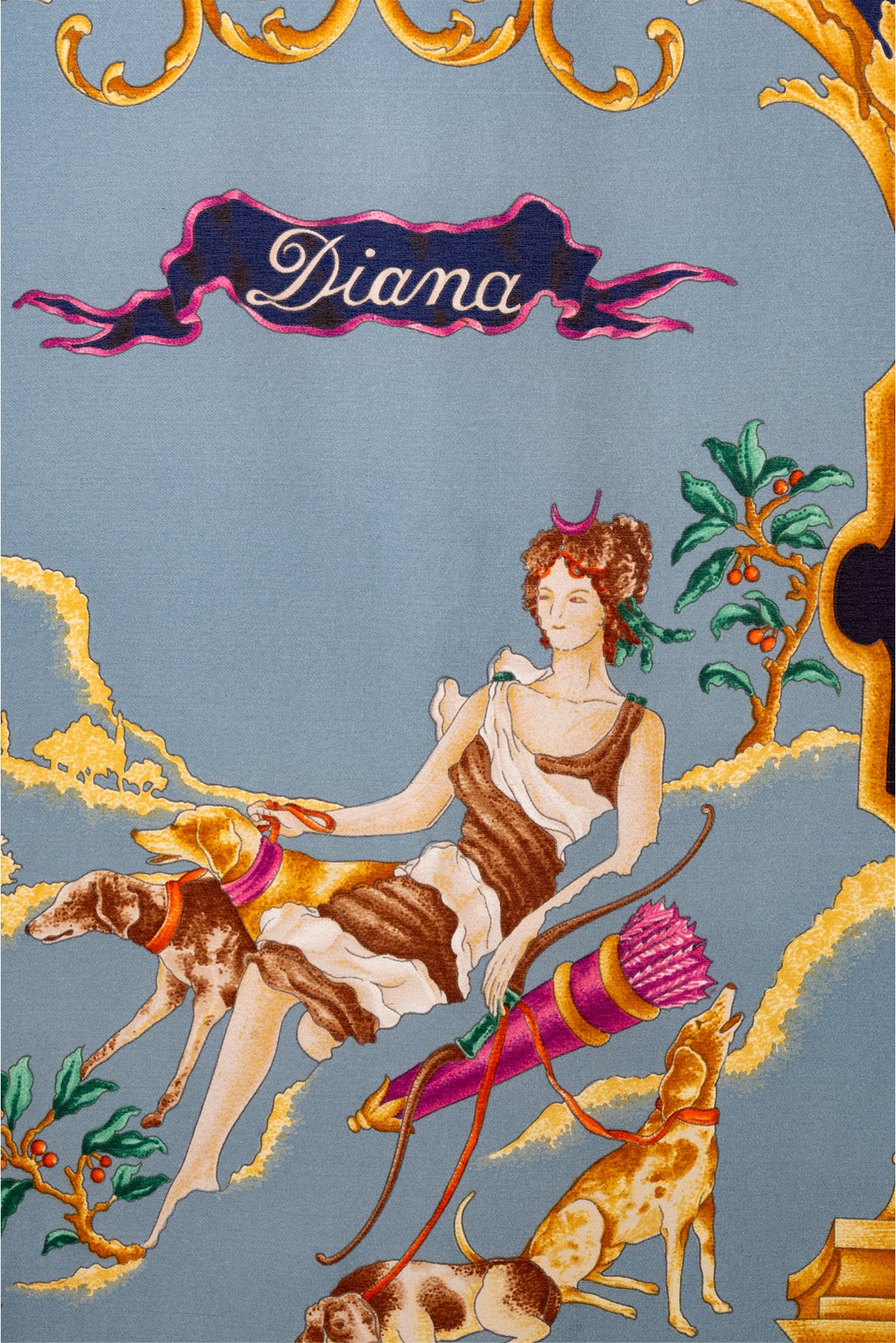 Gucci 1990's Vintage Tom Ford Diana Legend Barocco Silk Scarf - Image 2