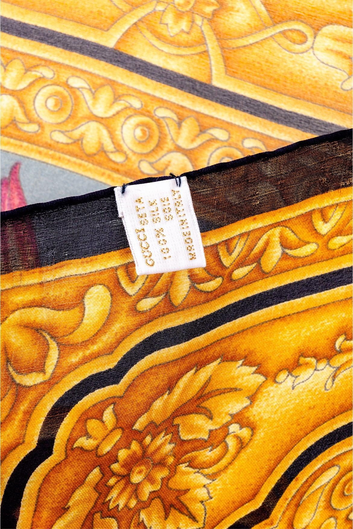 Gucci 1990's Vintage Tom Ford Diana Legend Barocco Silk Scarf - Image 4