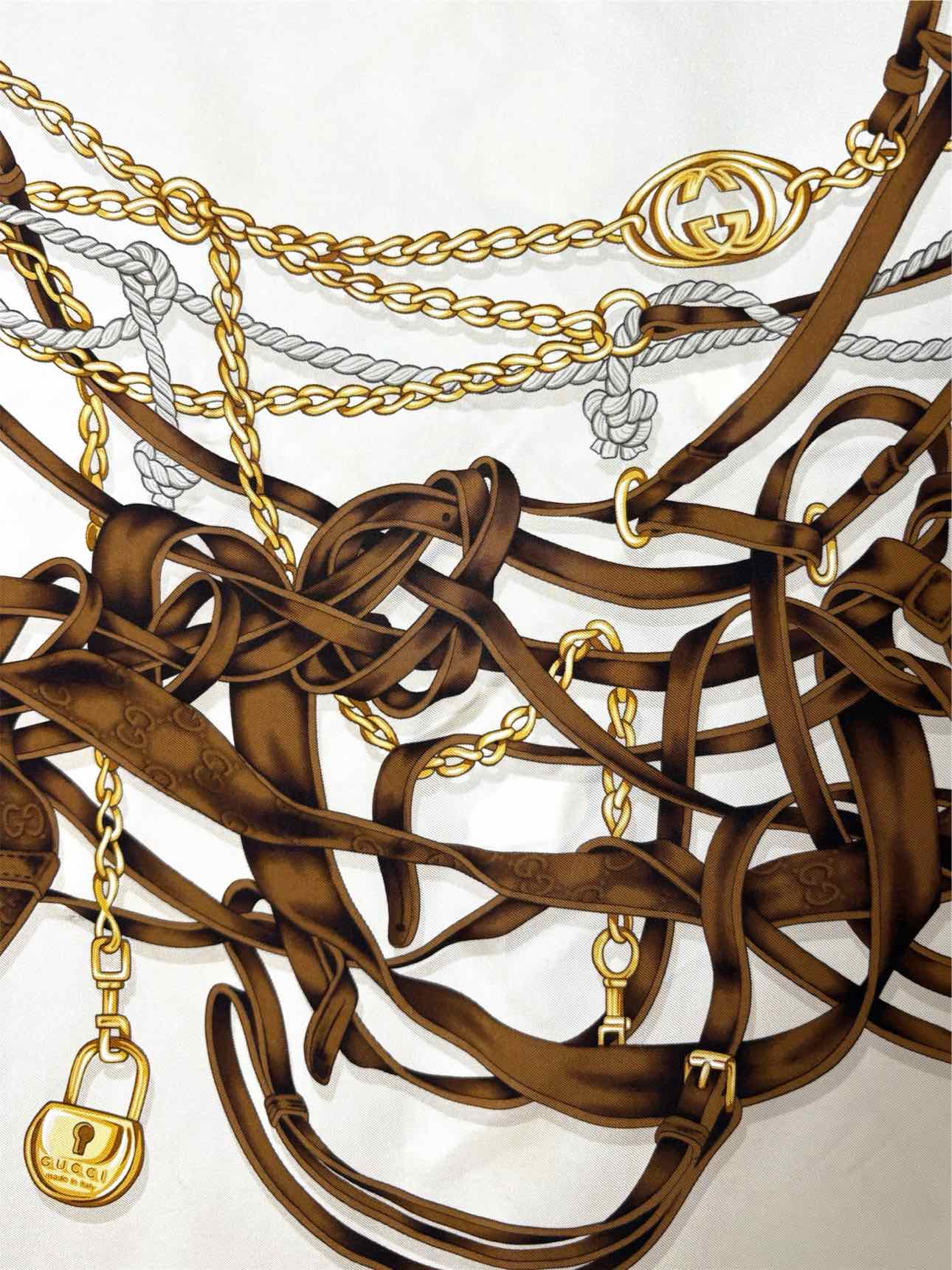 Gucci 85th Anniversary Equestrian Print Silk Scarf - Image 2