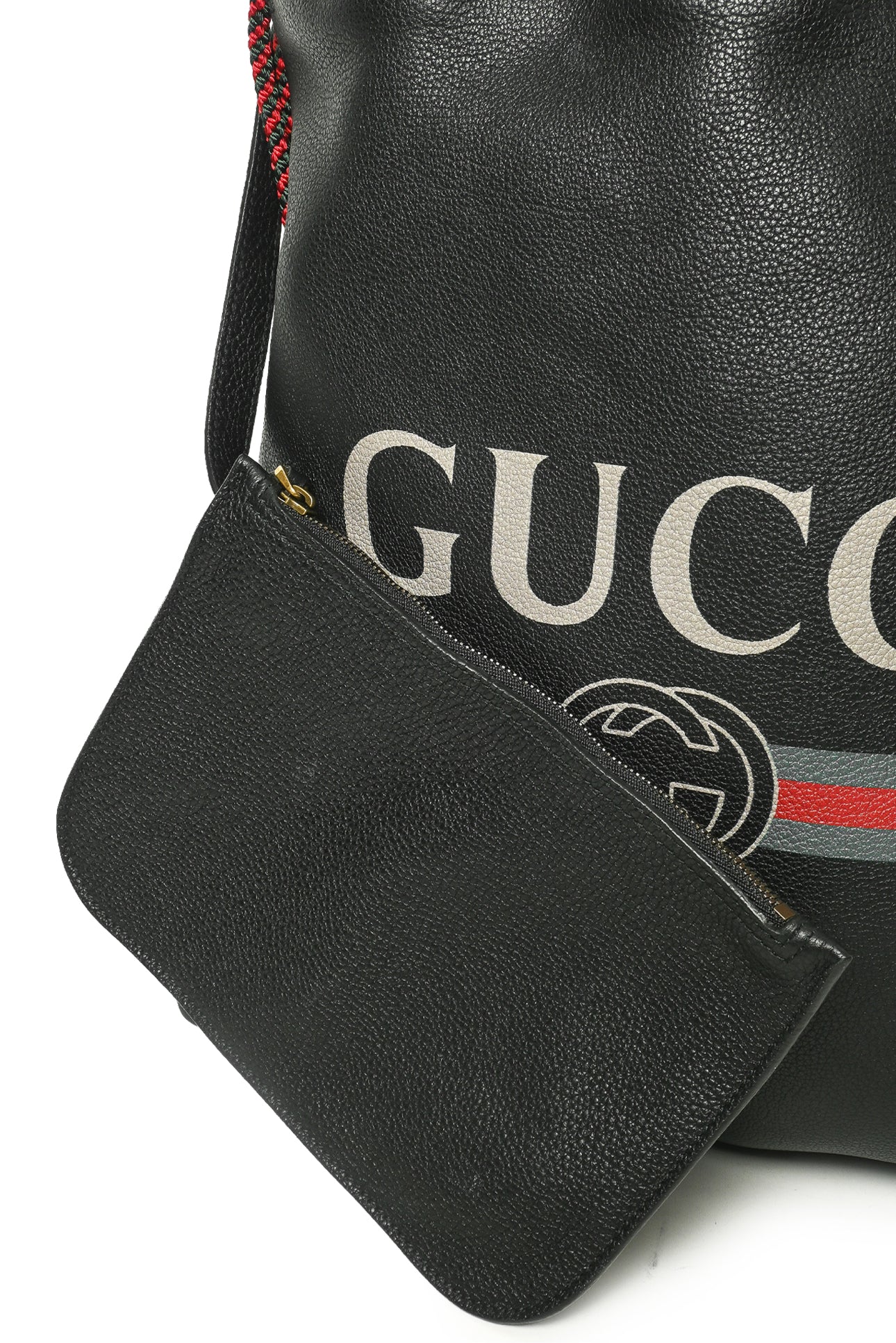 Gucci Calfskin Logo Drawstring BackPack - Image 4