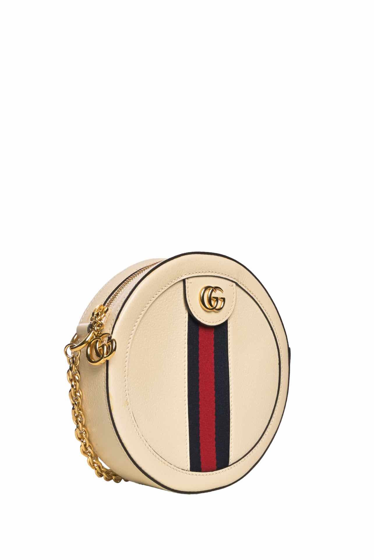 Gucci Calfskin Web Mini Round Ophidia Crossbody Bag - Image 2