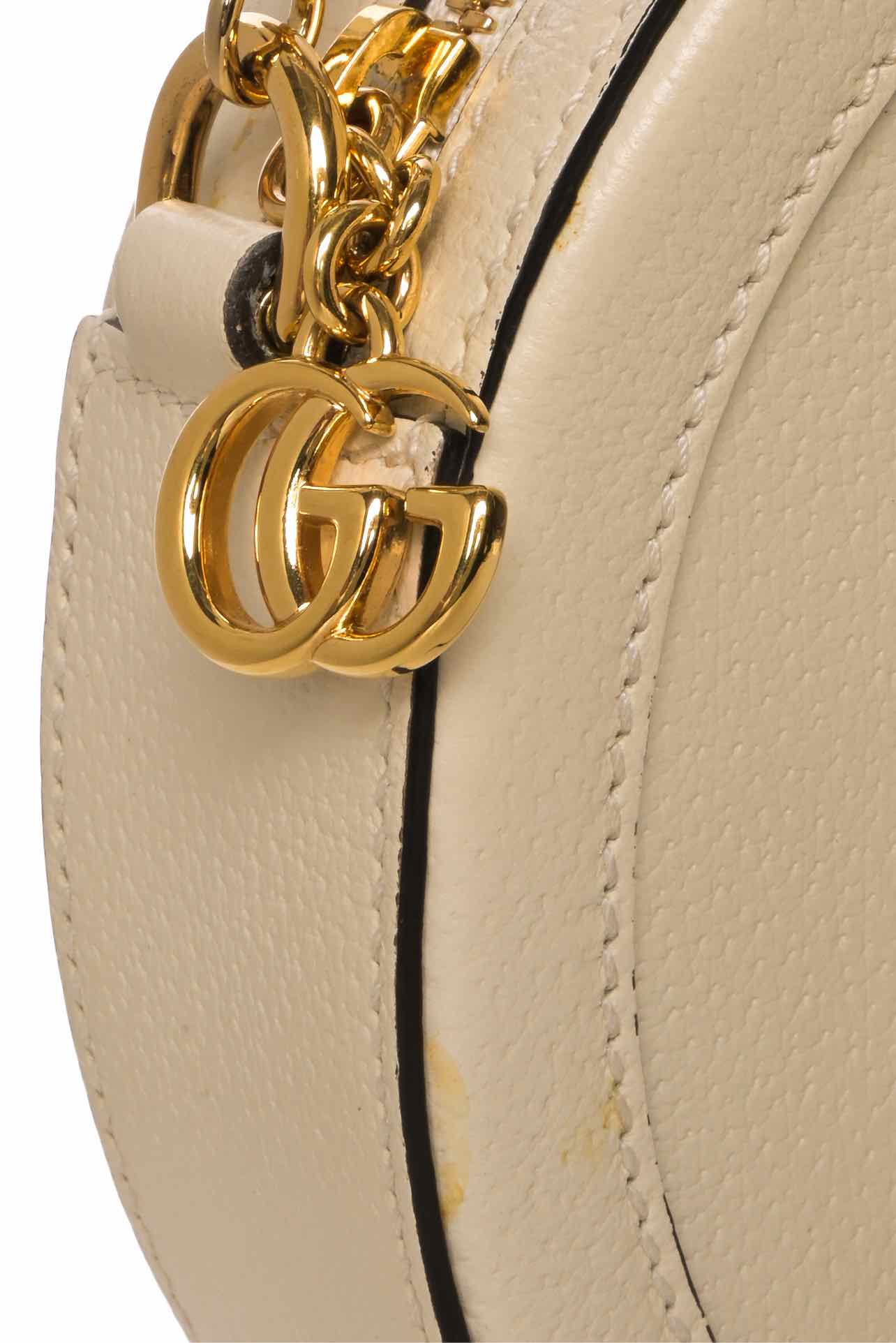 Gucci Calfskin Web Mini Round Ophidia Crossbody Bag - Image 3