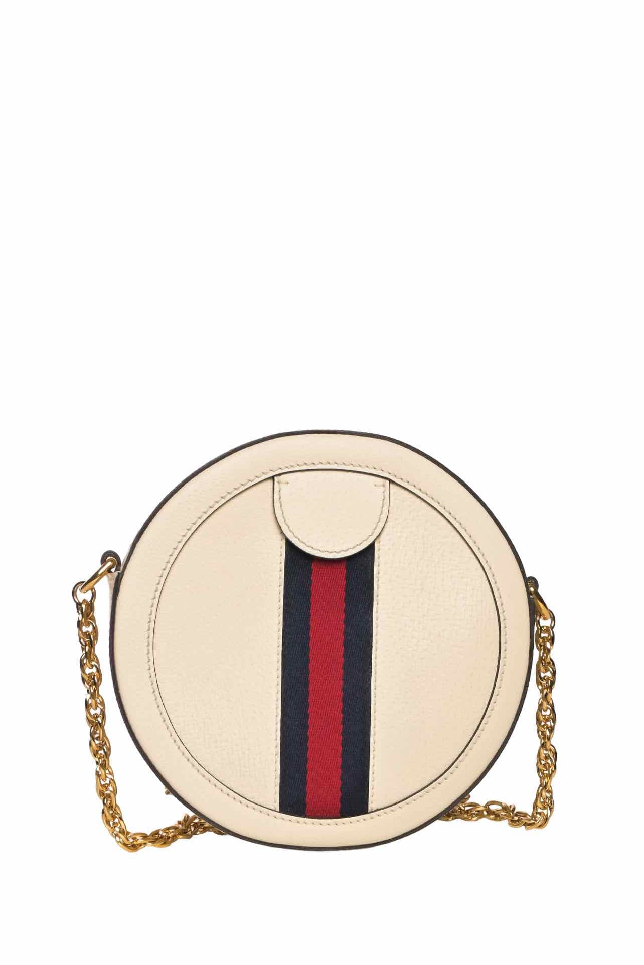 Gucci Calfskin Web Mini Round Ophidia Crossbody Bag - Image 4