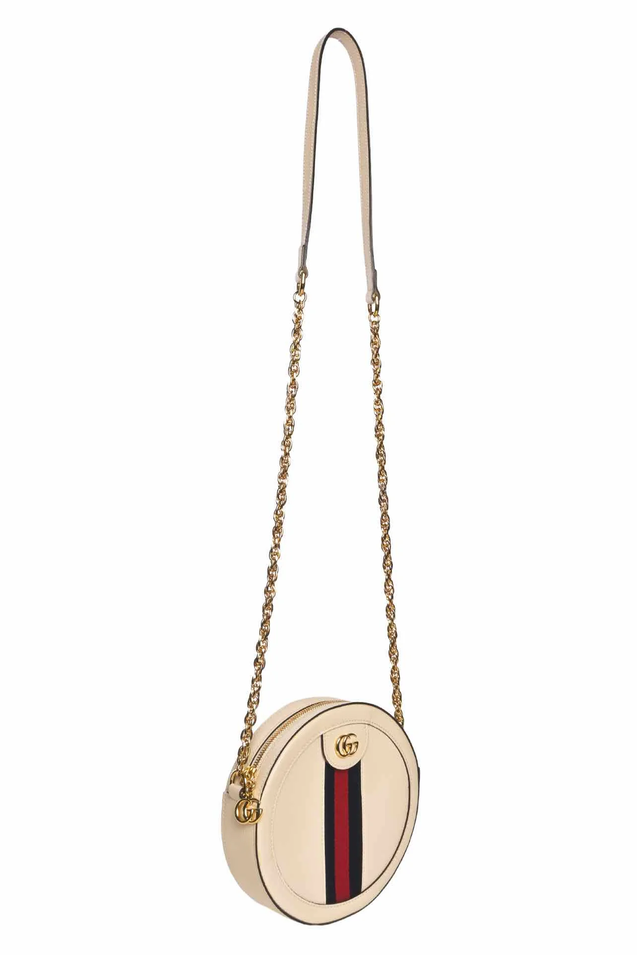 Gucci Calfskin Web Mini Round Ophidia Crossbody Bag - Image 6