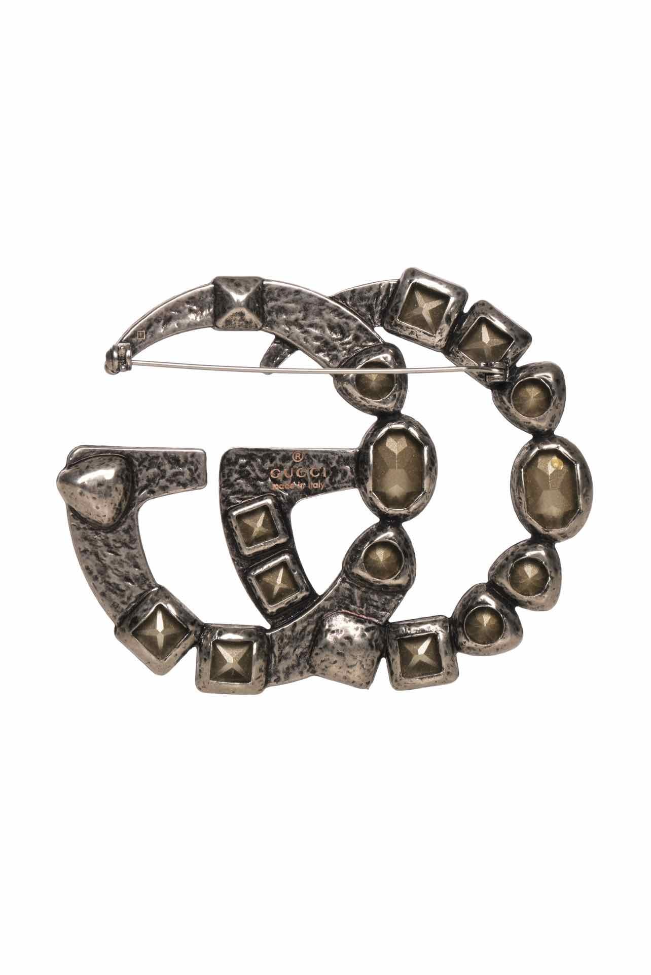 Gucci Crystal GG Large Brooch - Image 2
