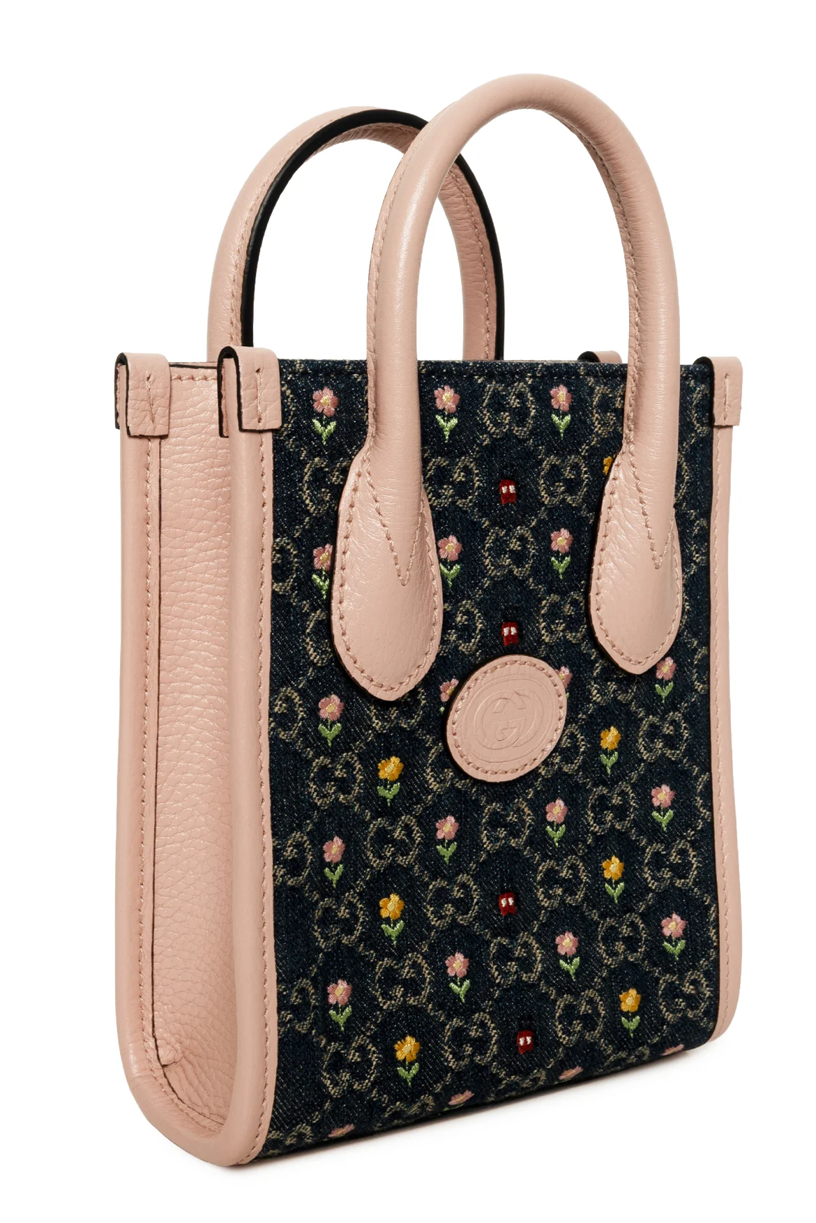 Gucci Denim Dollar Leather GG Monogram Mini Retro Crossbody - Image 2