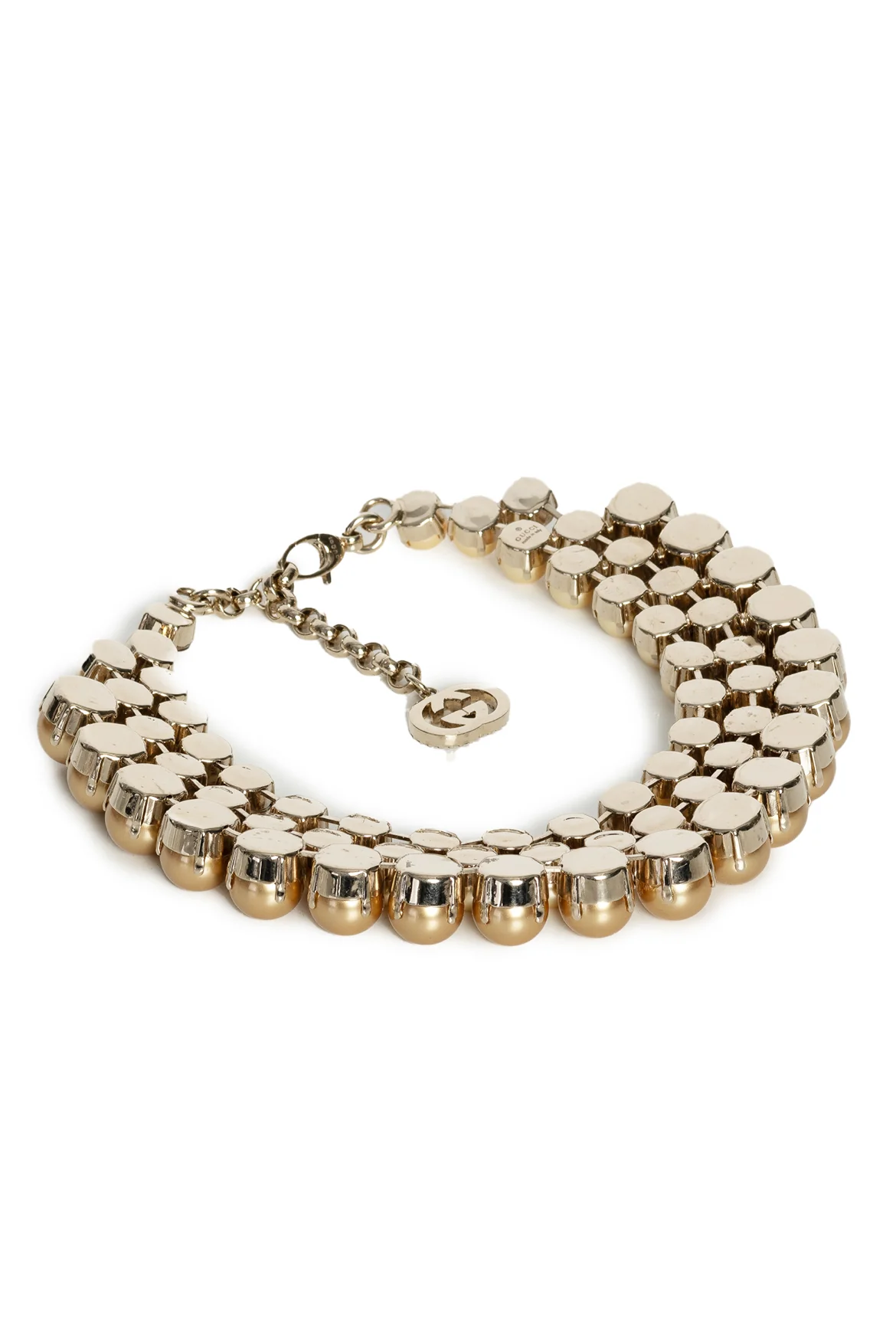 Gucci Faux Pearl and Crystal Collar Necklace - Image 3