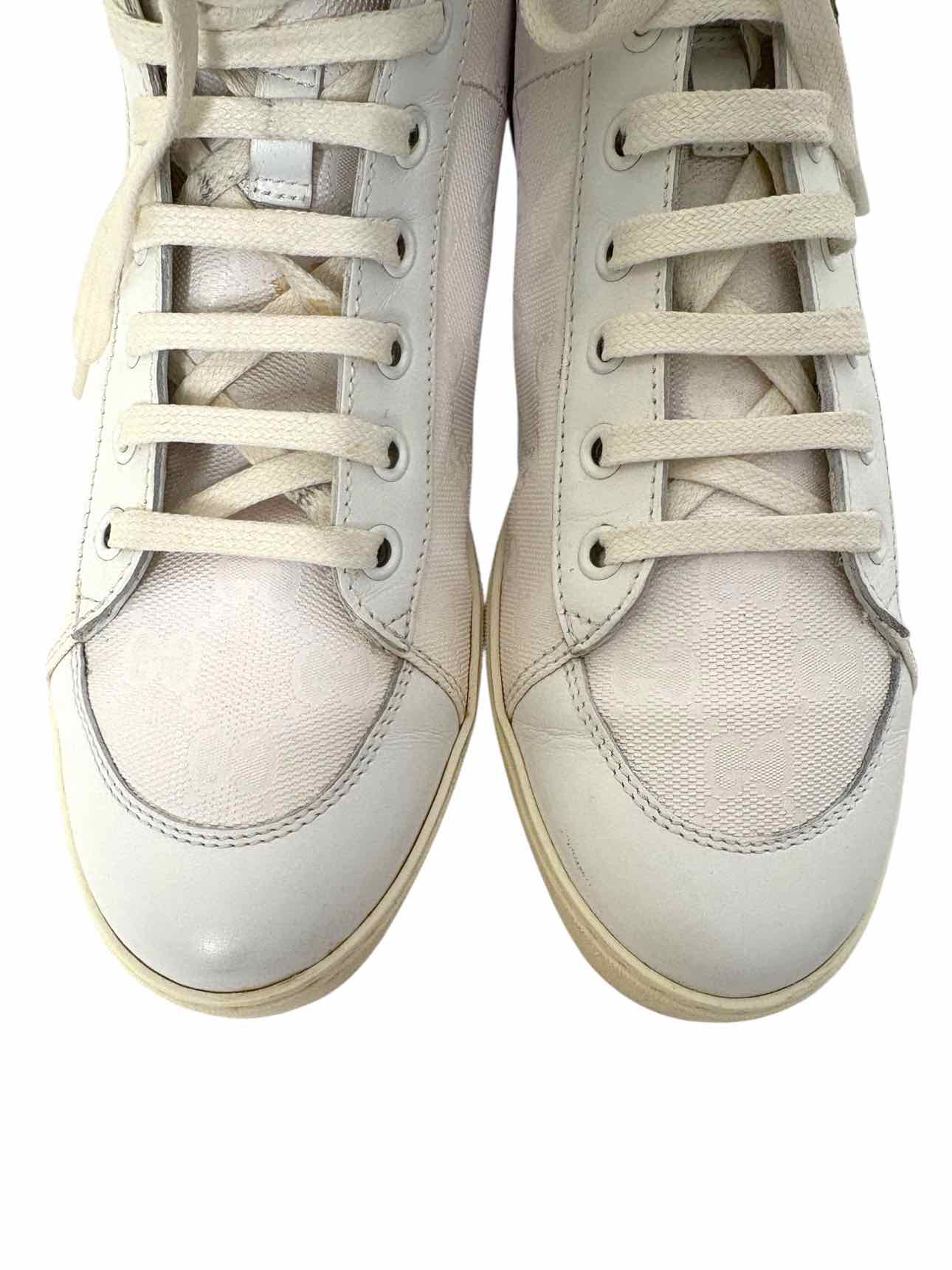 Gucci GG Monogram Leather Size 38 Sneaker - Image 6