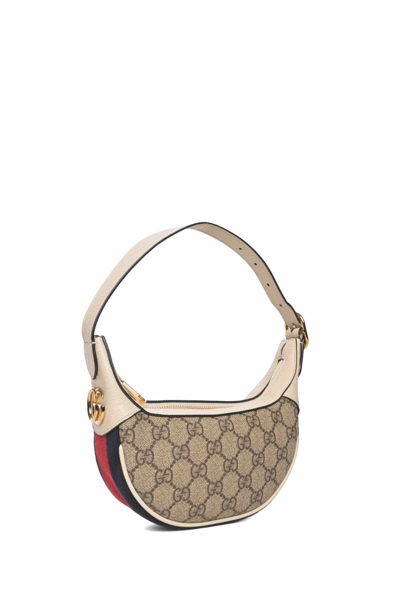 Gucci GG Supreme Web Mini Ophidia Half Moon Hobo - Image 2