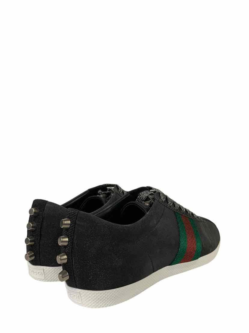 Gucci Mens Shoe Size 8 Men's Glitter Web Sneakers - Image 3