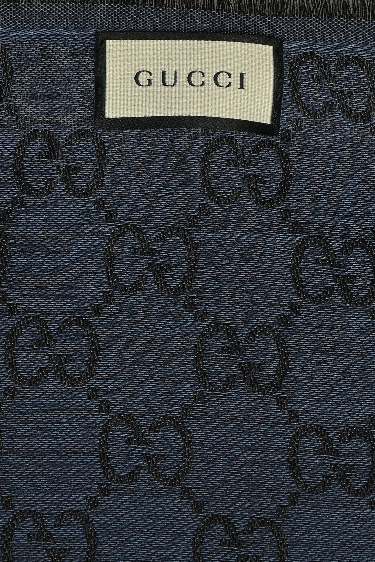 Gucci Monogram GG Wool & Silk Shawl - Image 4