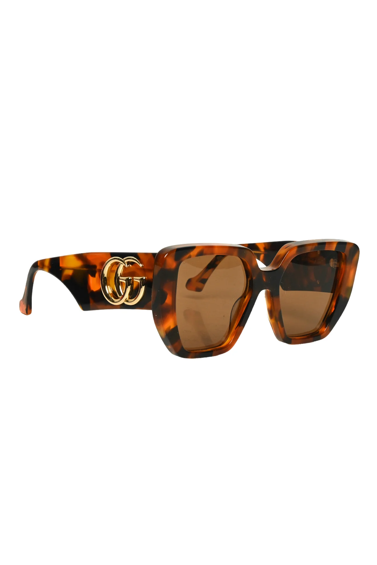Gucci Oversized Square Tortoiseshell GG Logo Sunglasses Eyewear - Image 2