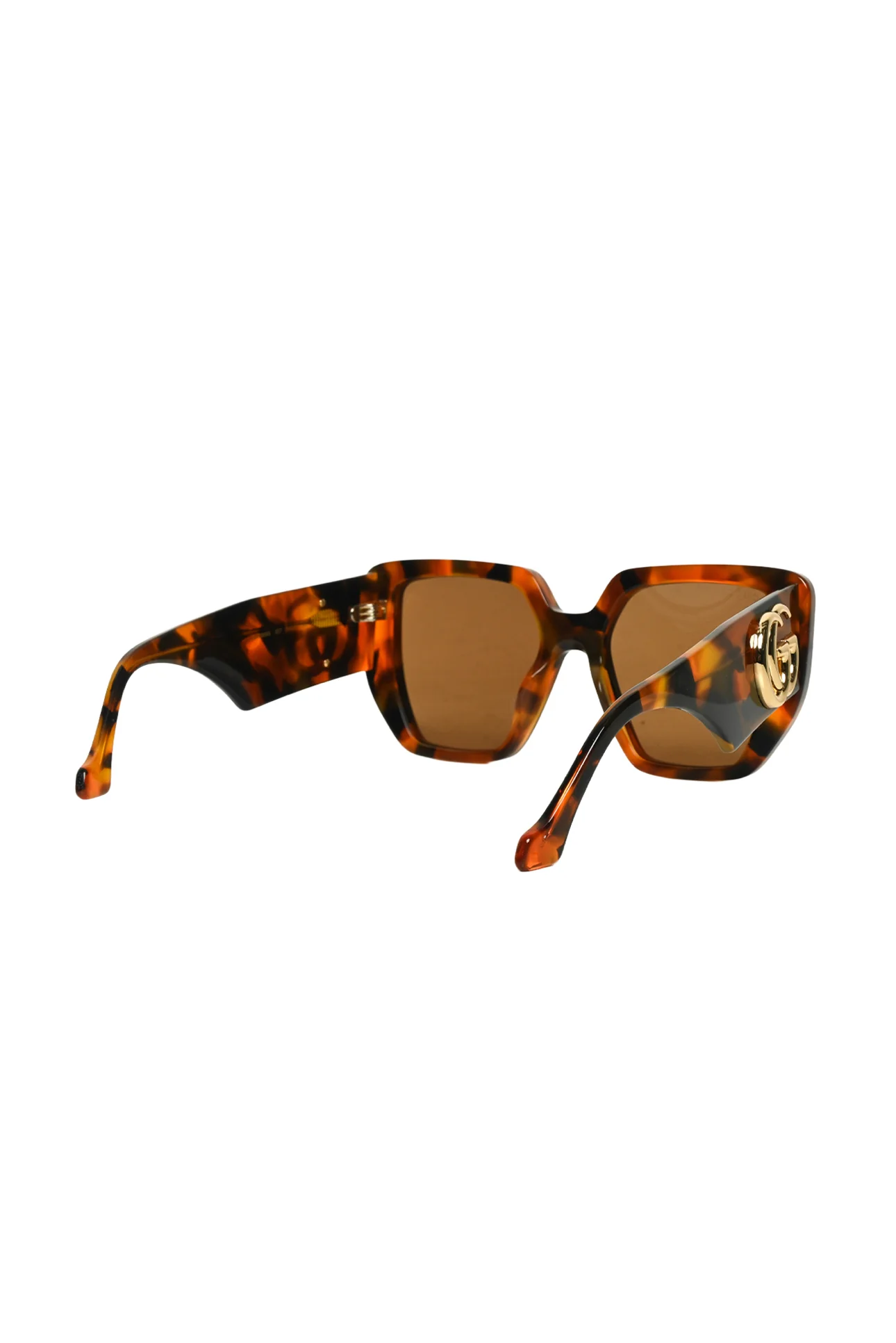 Gucci Oversized Square Tortoiseshell GG Logo Sunglasses Eyewear - Image 4