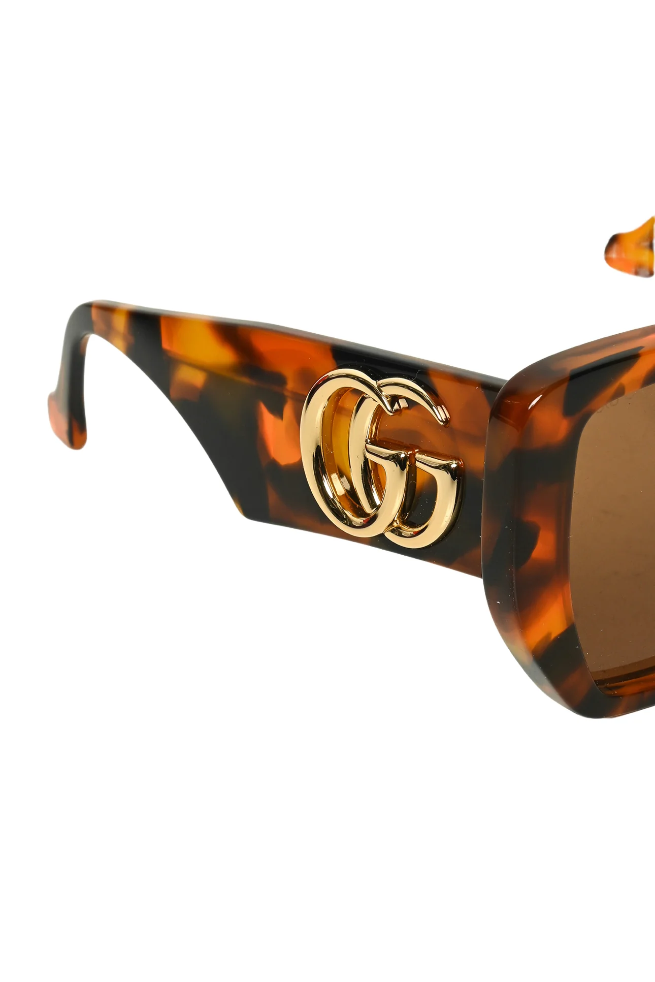 Gucci Oversized Square Tortoiseshell GG Logo Sunglasses Eyewear - Image 5