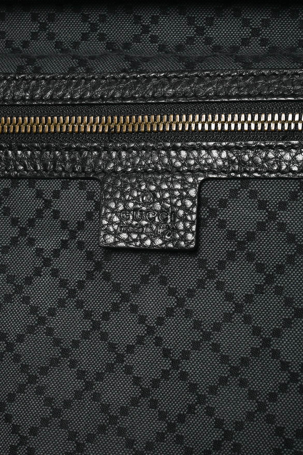 Gucci Pebbled Leather Bamboo Top Handle Travel Briefcase Bag - Image 10