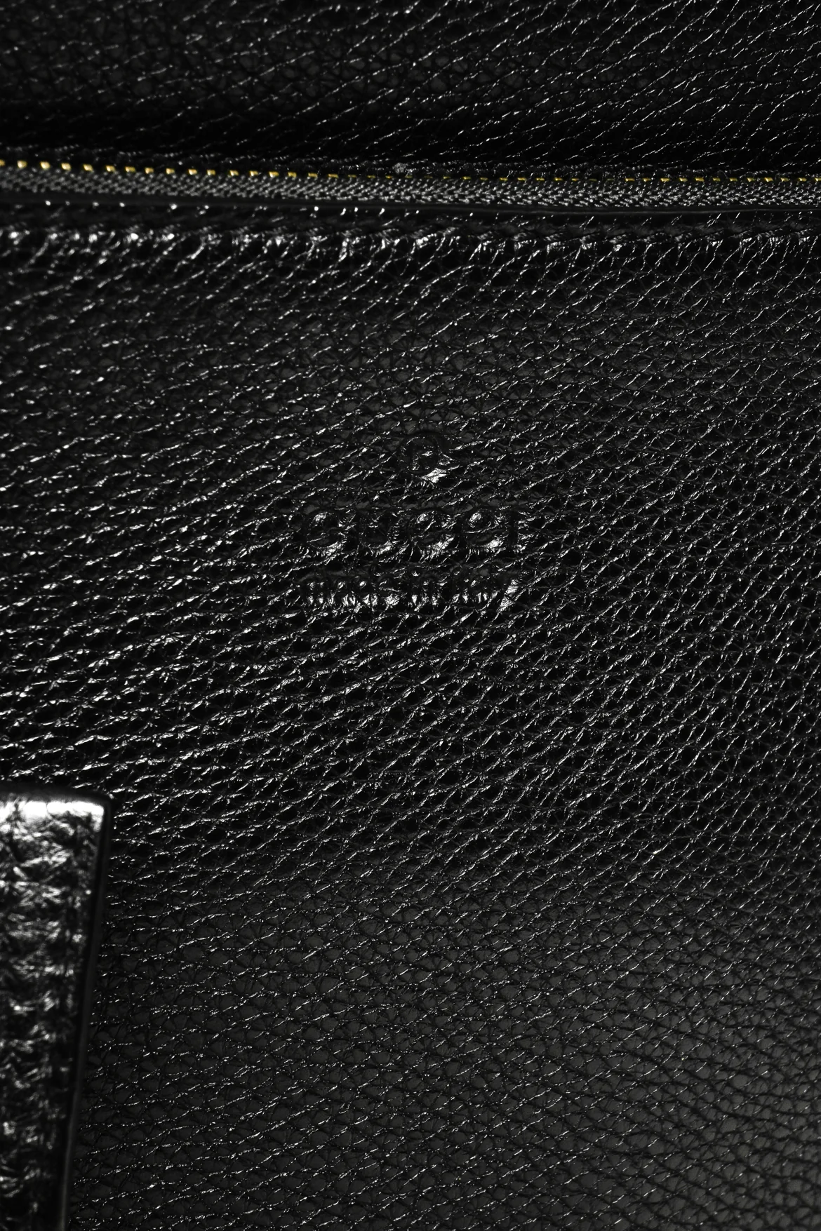 Gucci Pebbled Leather Bamboo Top Handle Travel Briefcase Bag - Image 7