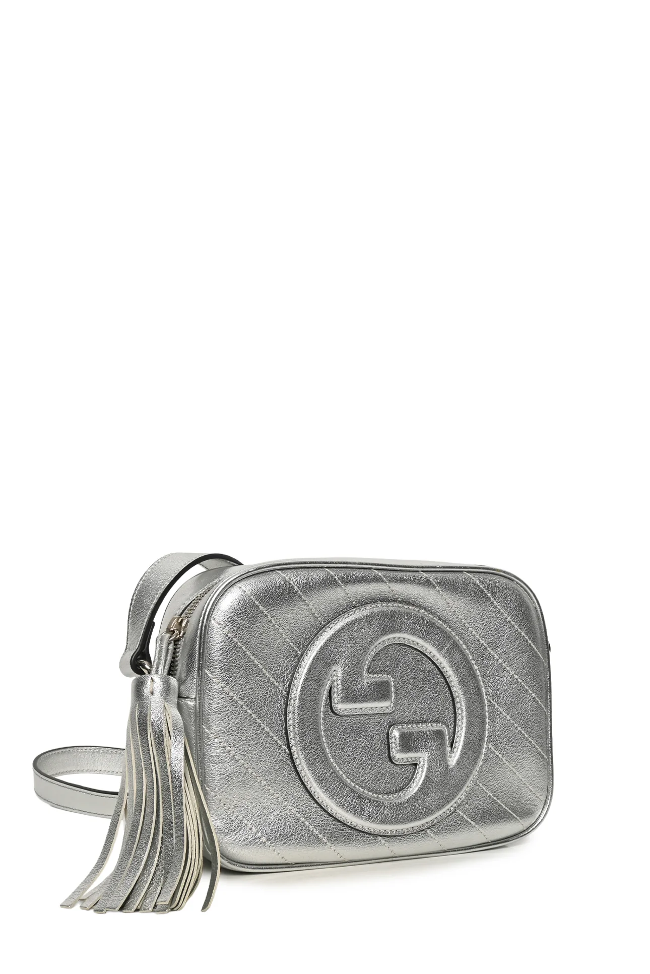 Gucci Quilted Metallic Leather Blondie Small Crossbody Shoulder Bag - Image 2