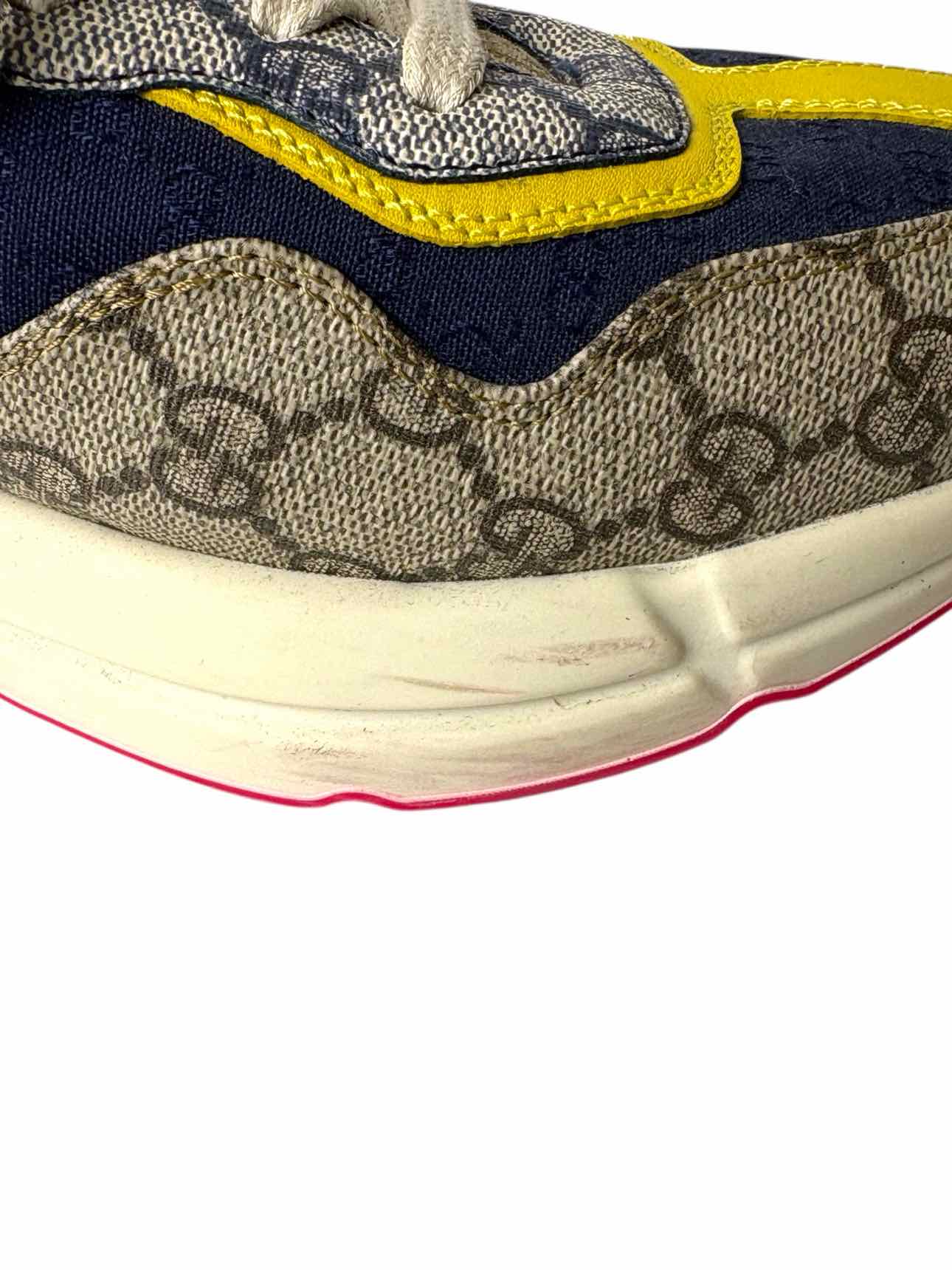 Gucci  Rython Monogram  Size 9 Men's Sneakers - Image 7
