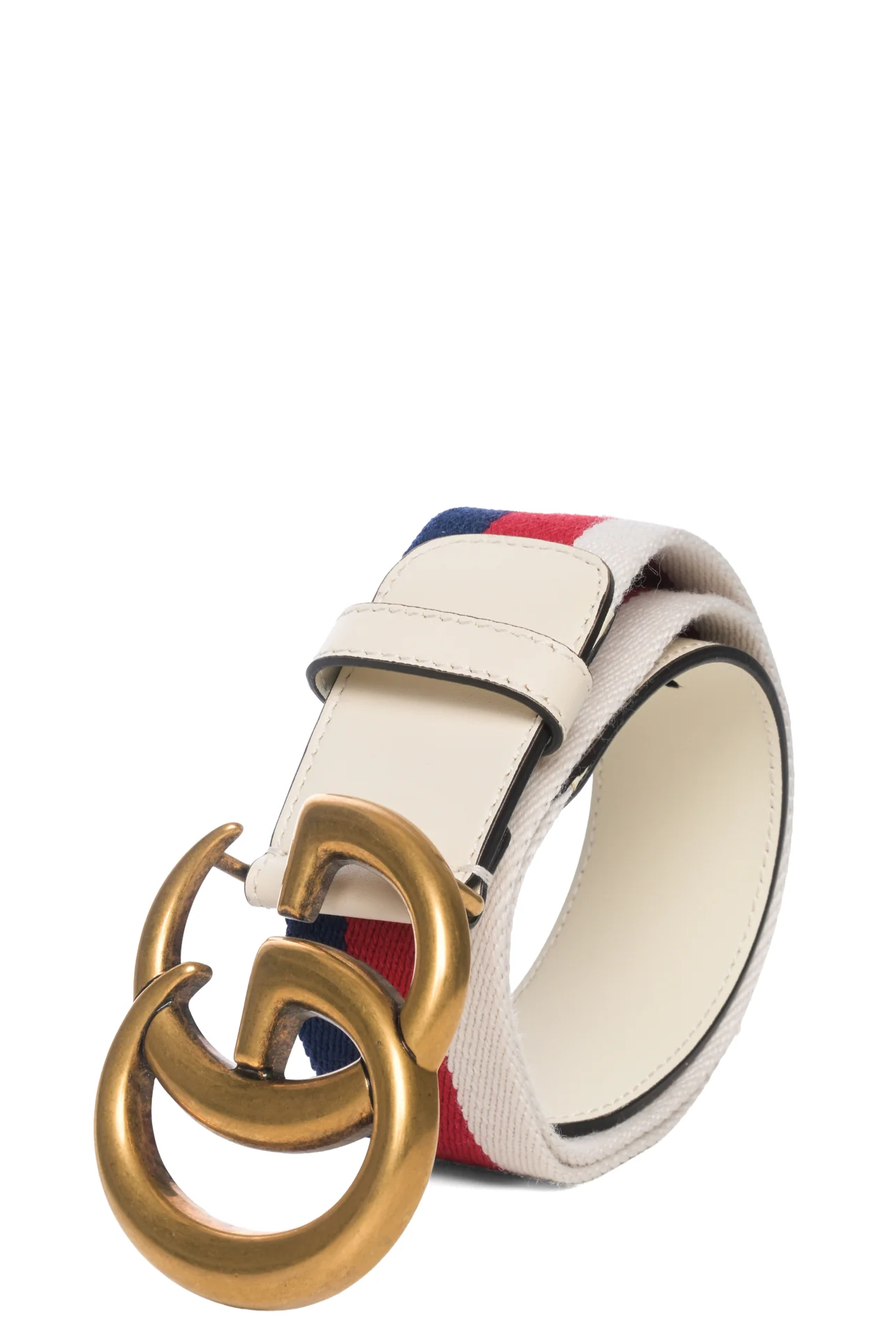 Gucci Size 32 Canvas Web Double G Belt - Image 2