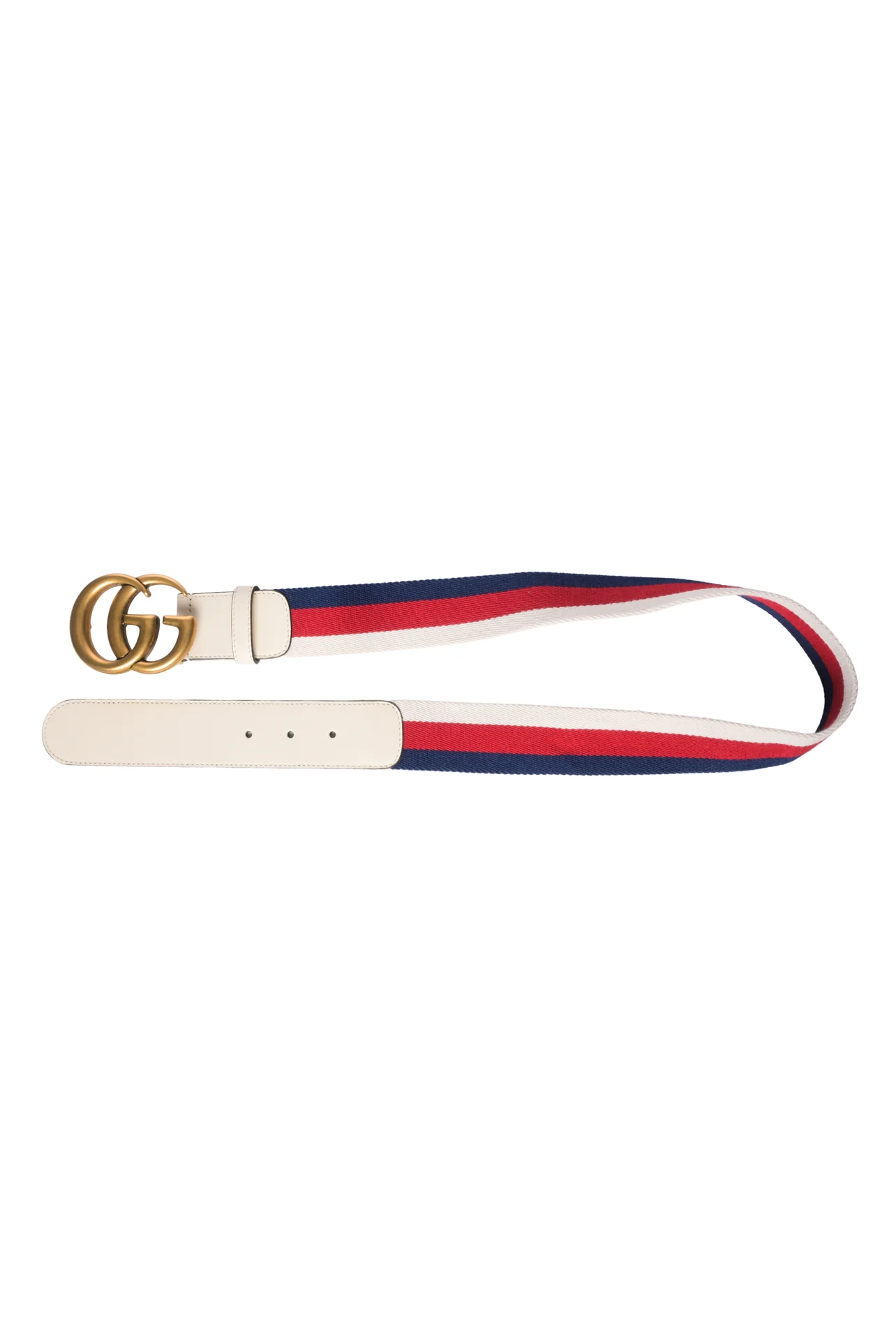 Gucci Size 32 Canvas Web Double G Belt - Image 3