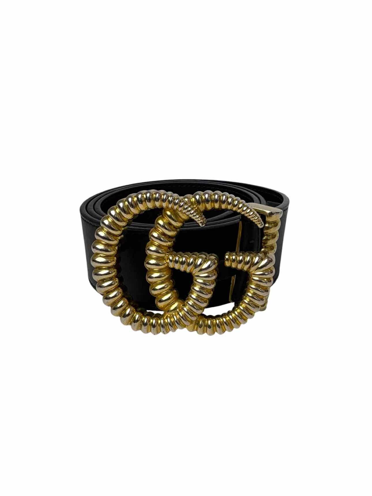 Gucci Size 32 Torchon Logo Buckle Leather Belt - Image 2