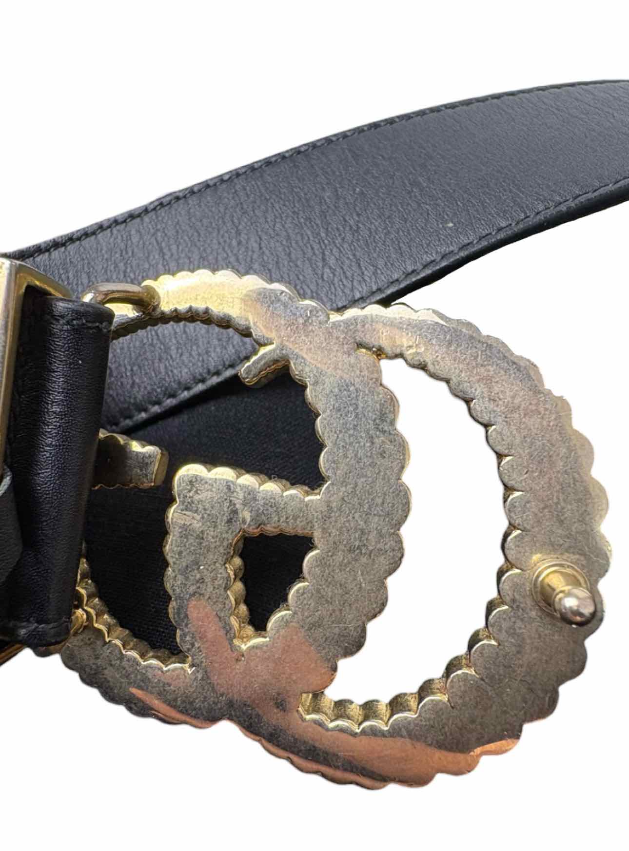 Gucci Size 32 Torchon Logo Buckle Leather Belt - Image 7