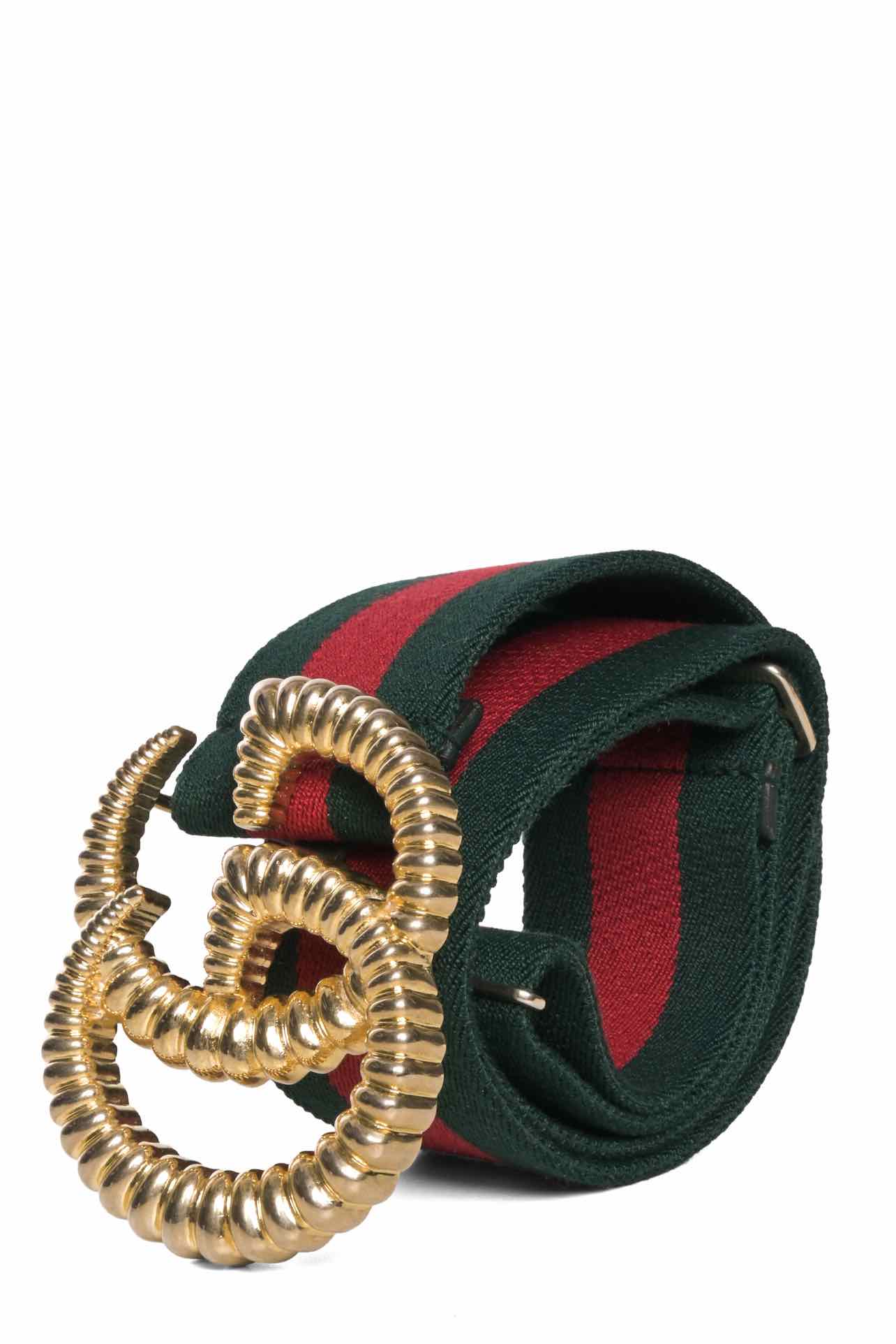 Gucci Size 32 Web Elastic Torchon Double G Belt - Image 2