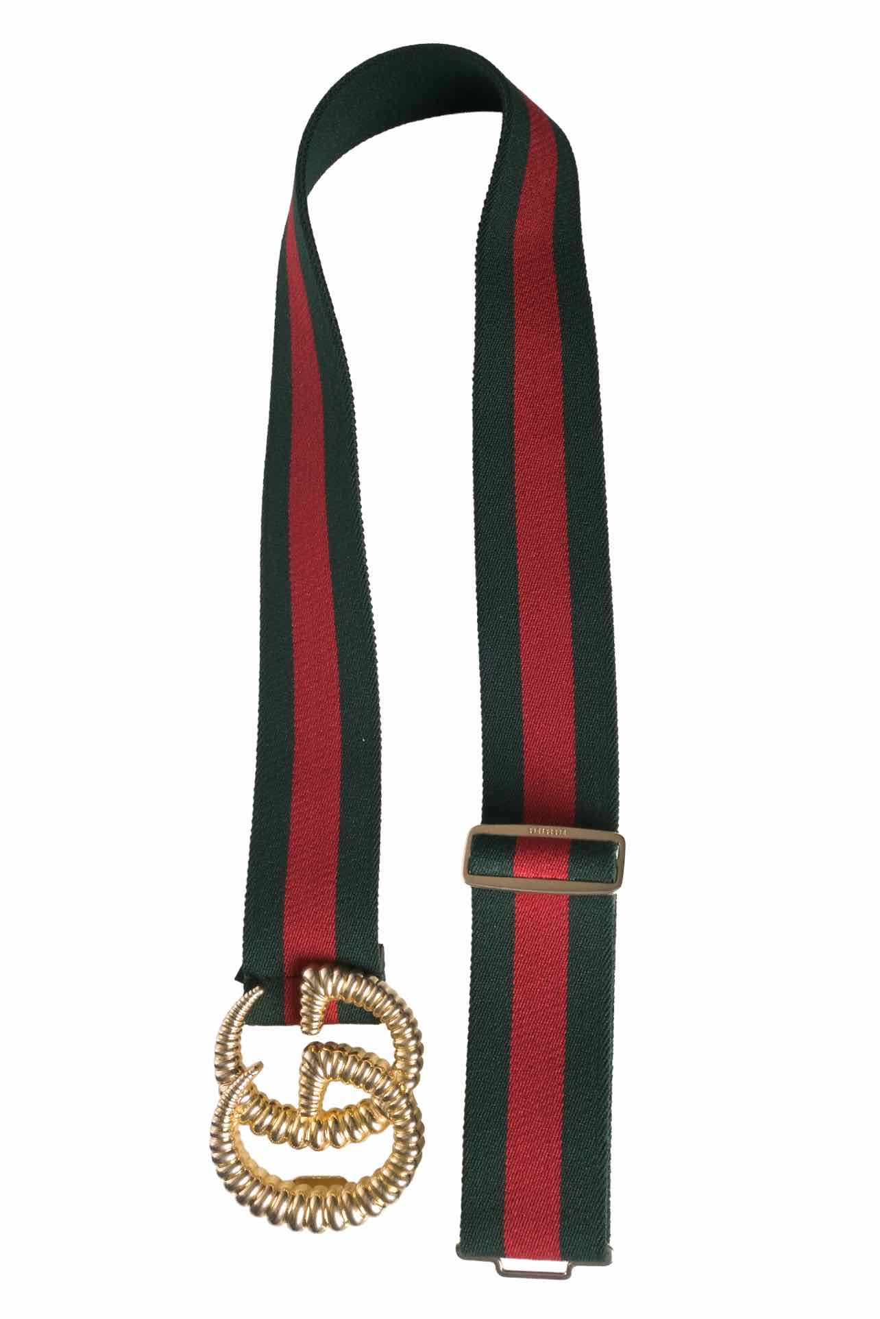 Gucci Size 32 Web Elastic Torchon Double G Belt - Image 3