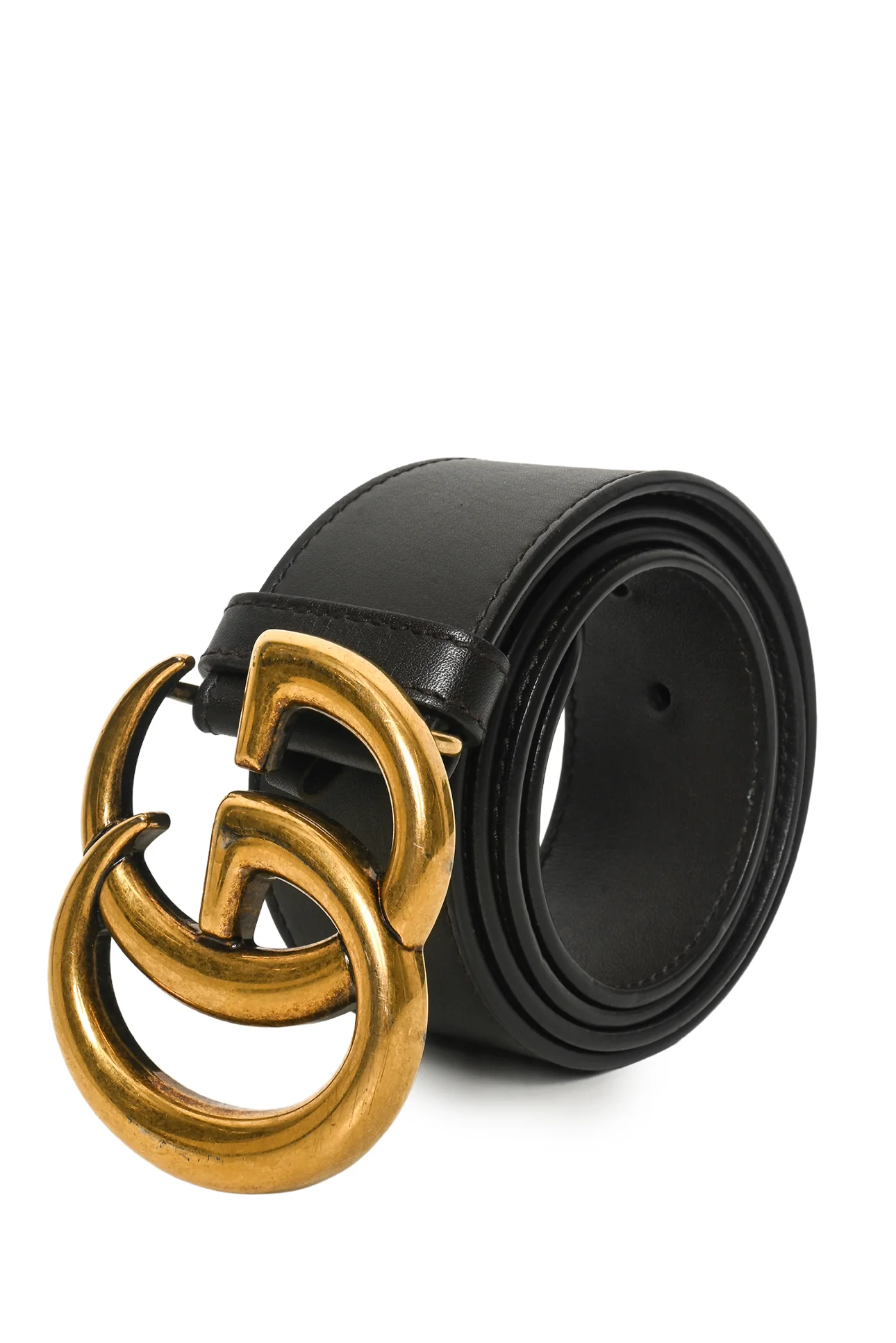Gucci Size 34 Chocolate Brown GG Marmont Wide Leather Belt - Image 2