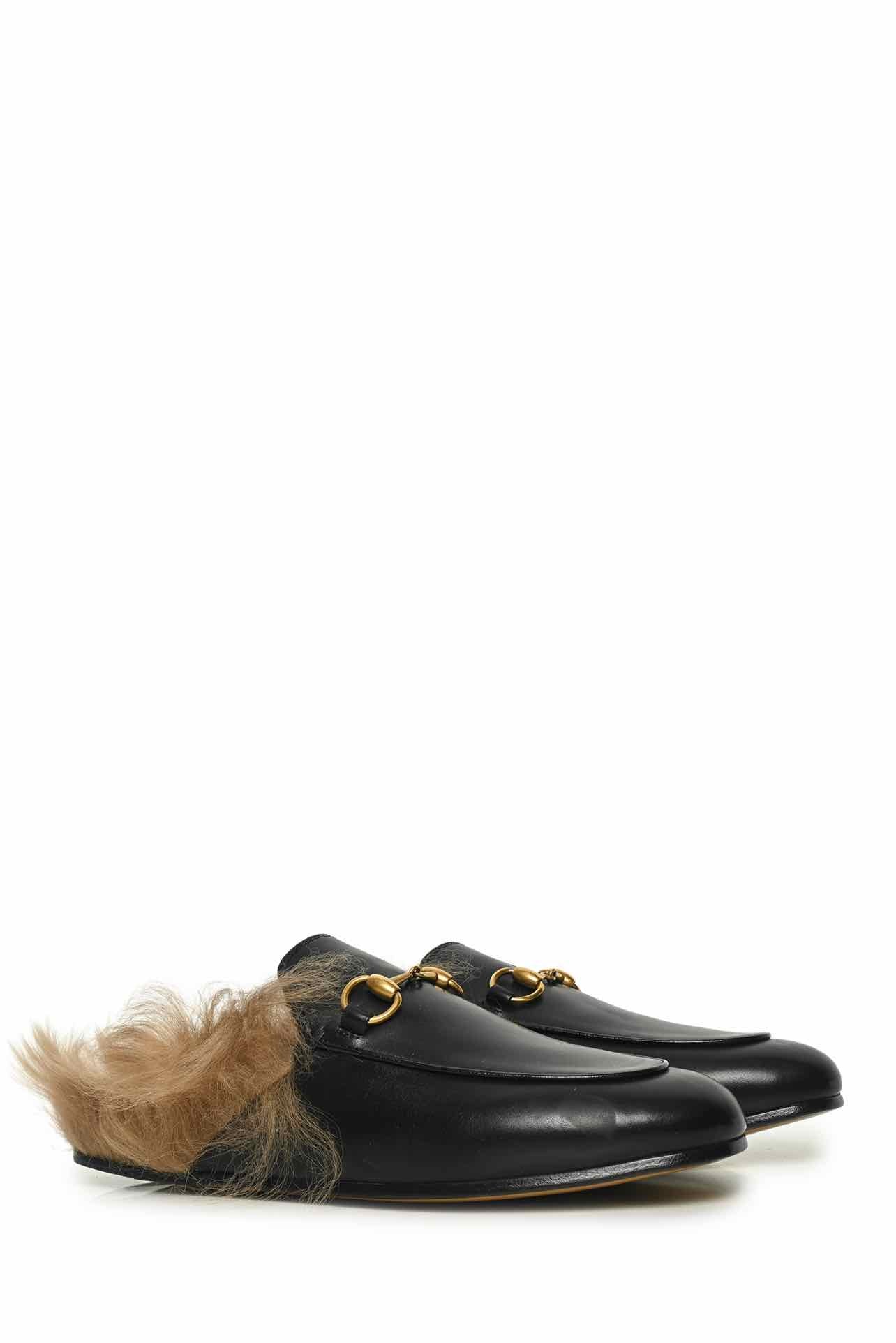Gucci Size 35.5 Princetown Genuine Shearling Loafer Mules - Image 2