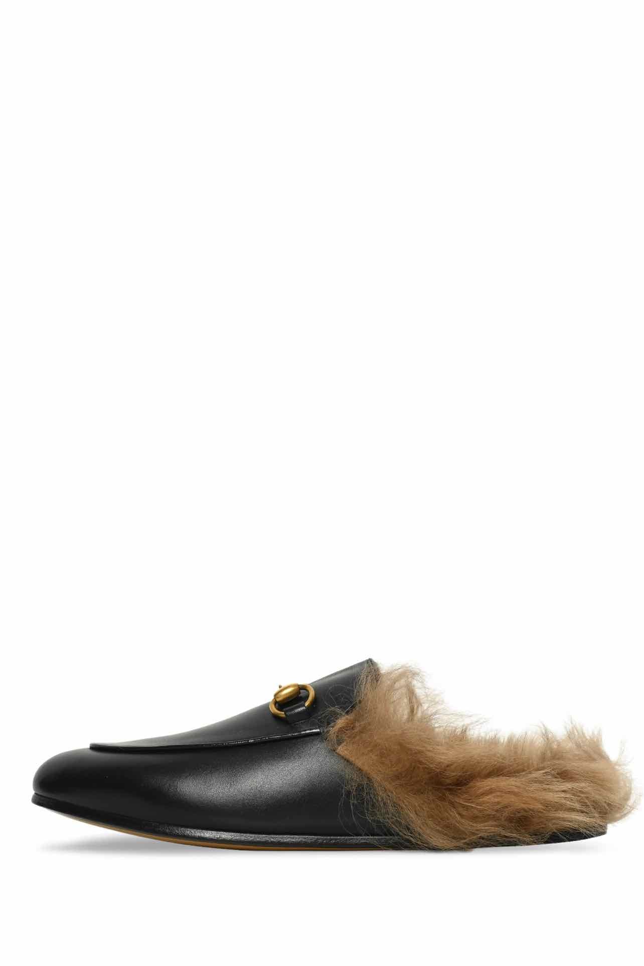Gucci Size 35.5 Princetown Genuine Shearling Loafer Mules - Image 3