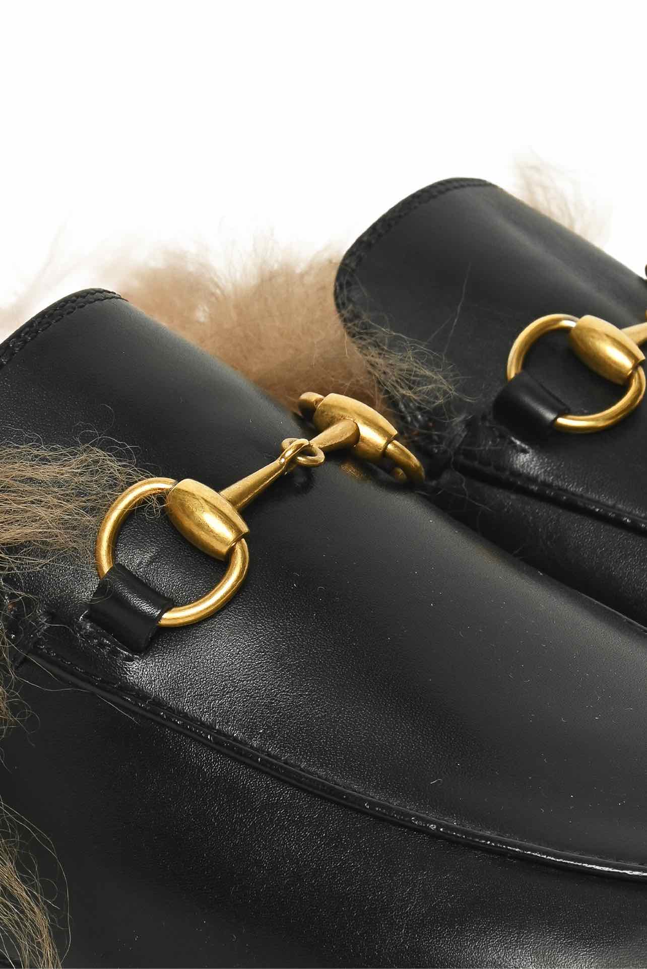 Gucci Size 35.5 Princetown Genuine Shearling Loafer Mules - Image 5