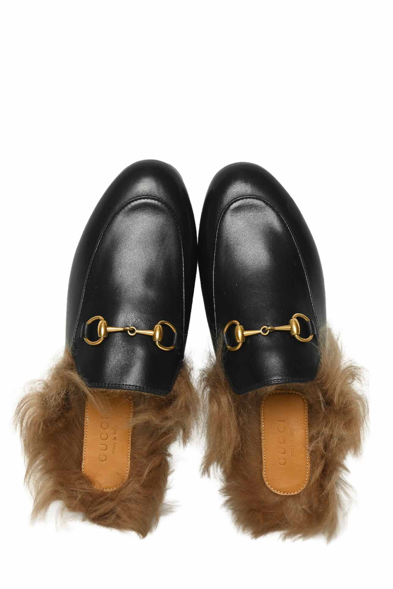 Gucci Size 35.5 Princetown Genuine Shearling Loafer Mules - Image 6