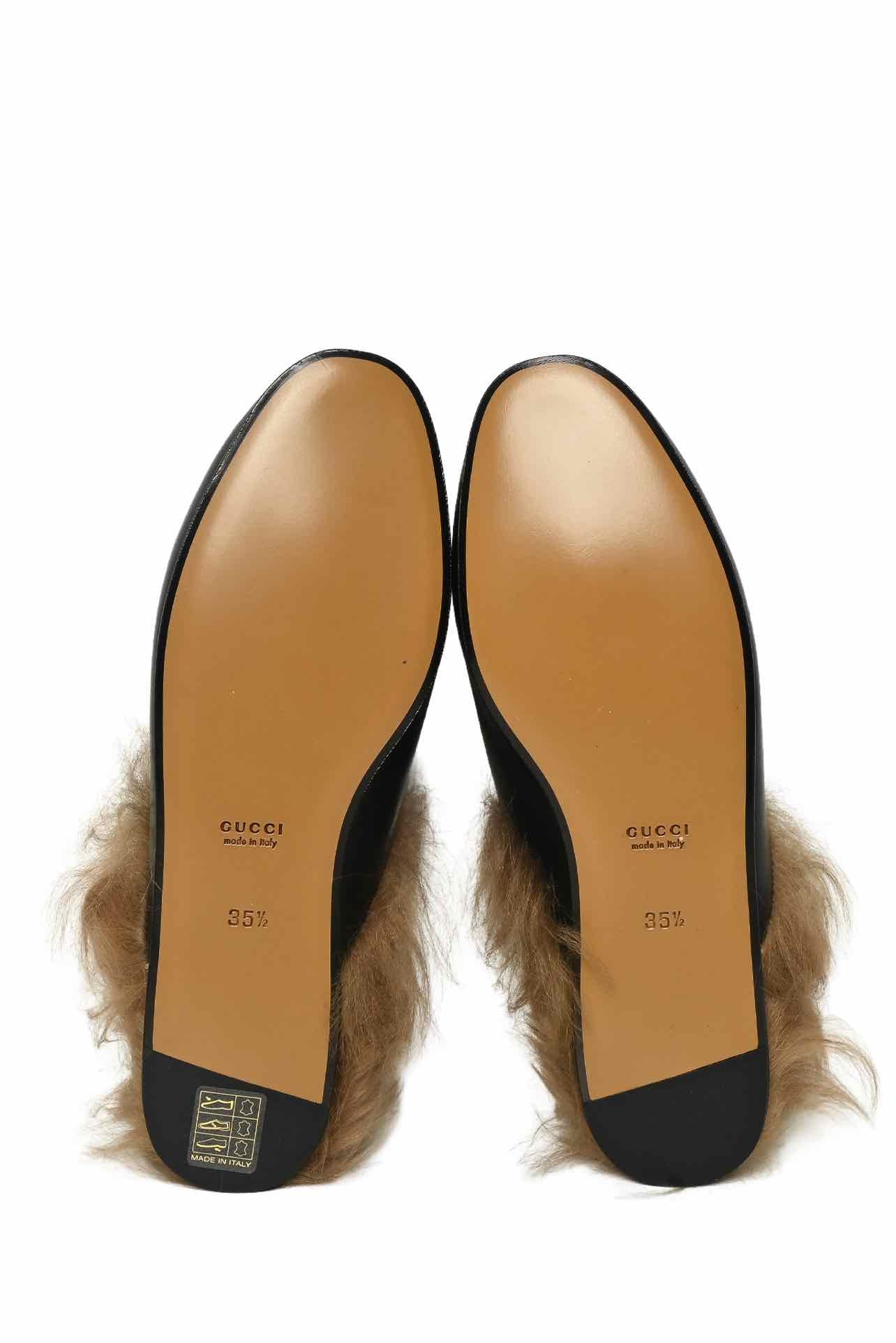 Gucci Size 35.5 Princetown Genuine Shearling Loafer Mules - Image 7