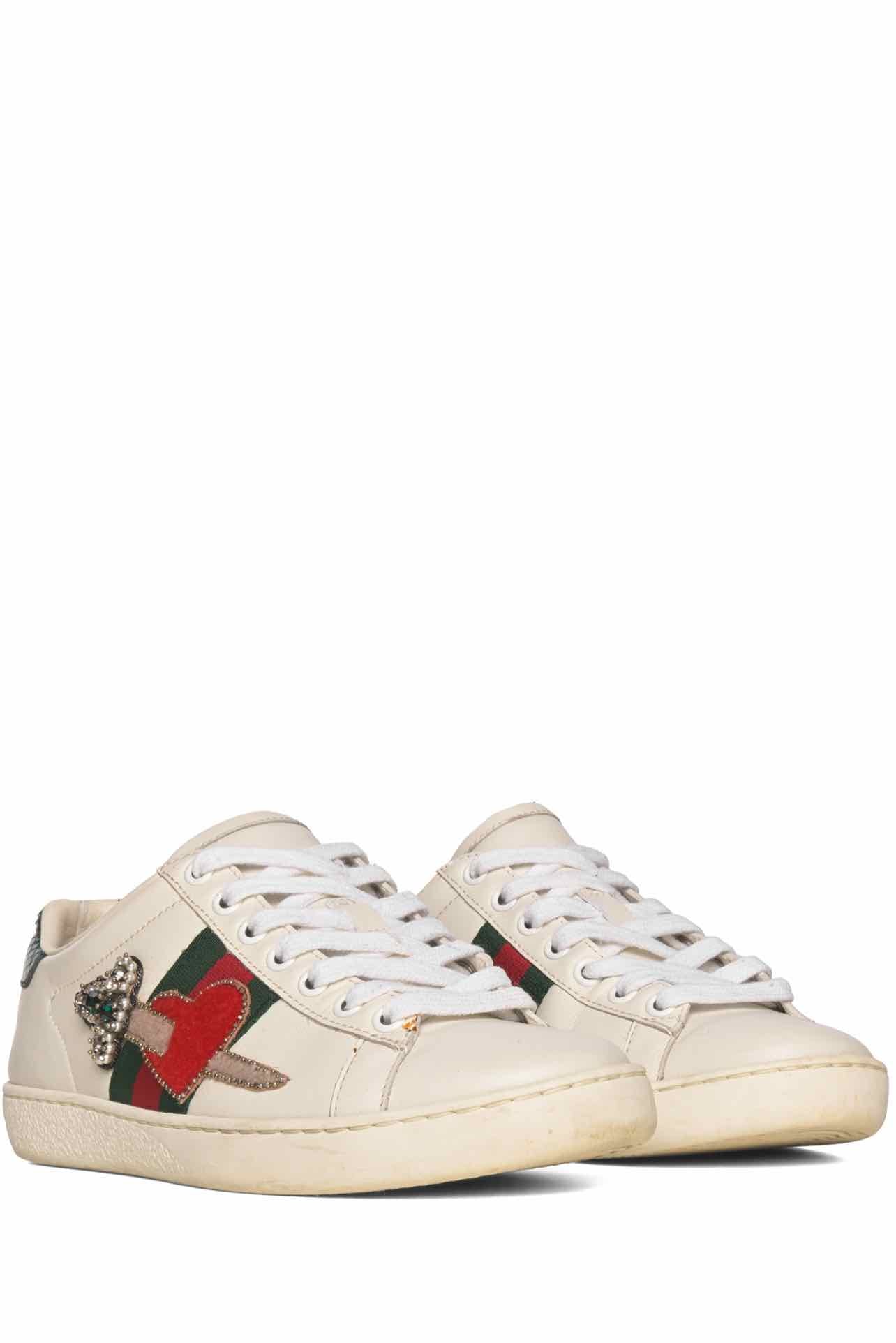 Gucci Size 35 Daggered Heart Ace Sneaker - Image 2