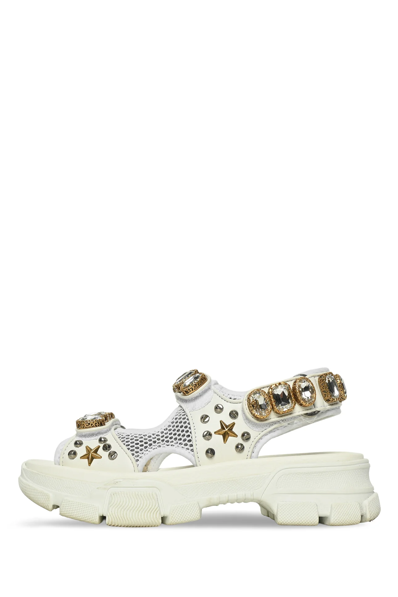 Gucci Size 36.5 Flash Trek Leather Aguru Sandals - Image 3